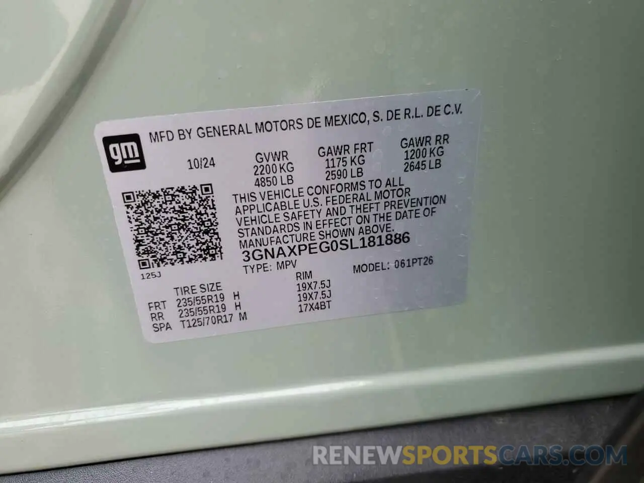 13 Photograph of a damaged car 3GNAXPEG0SL181886 CHEVROLET EQUINOX 2025