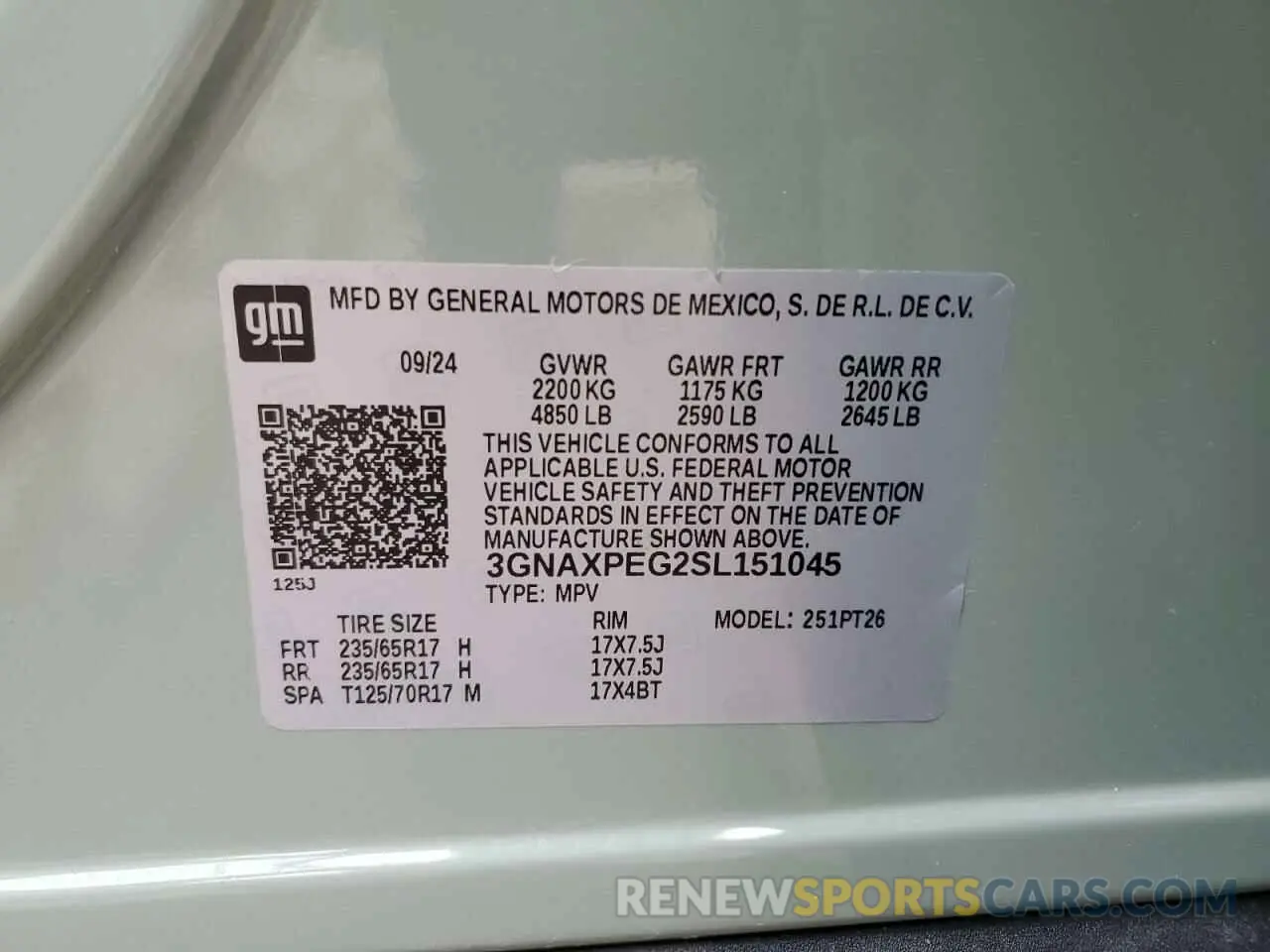 14 Photograph of a damaged car 3GNAXPEG2SL151045 CHEVROLET EQUINOX 2025