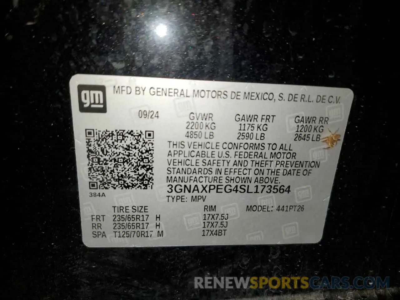 13 Photograph of a damaged car 3GNAXPEG4SL173564 CHEVROLET EQUINOX 2025