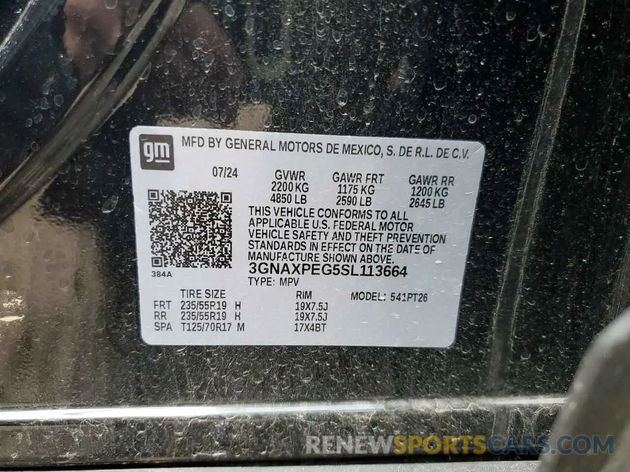 12 Photograph of a damaged car 3GNAXPEG5SL113664 CHEVROLET EQUINOX 2025
