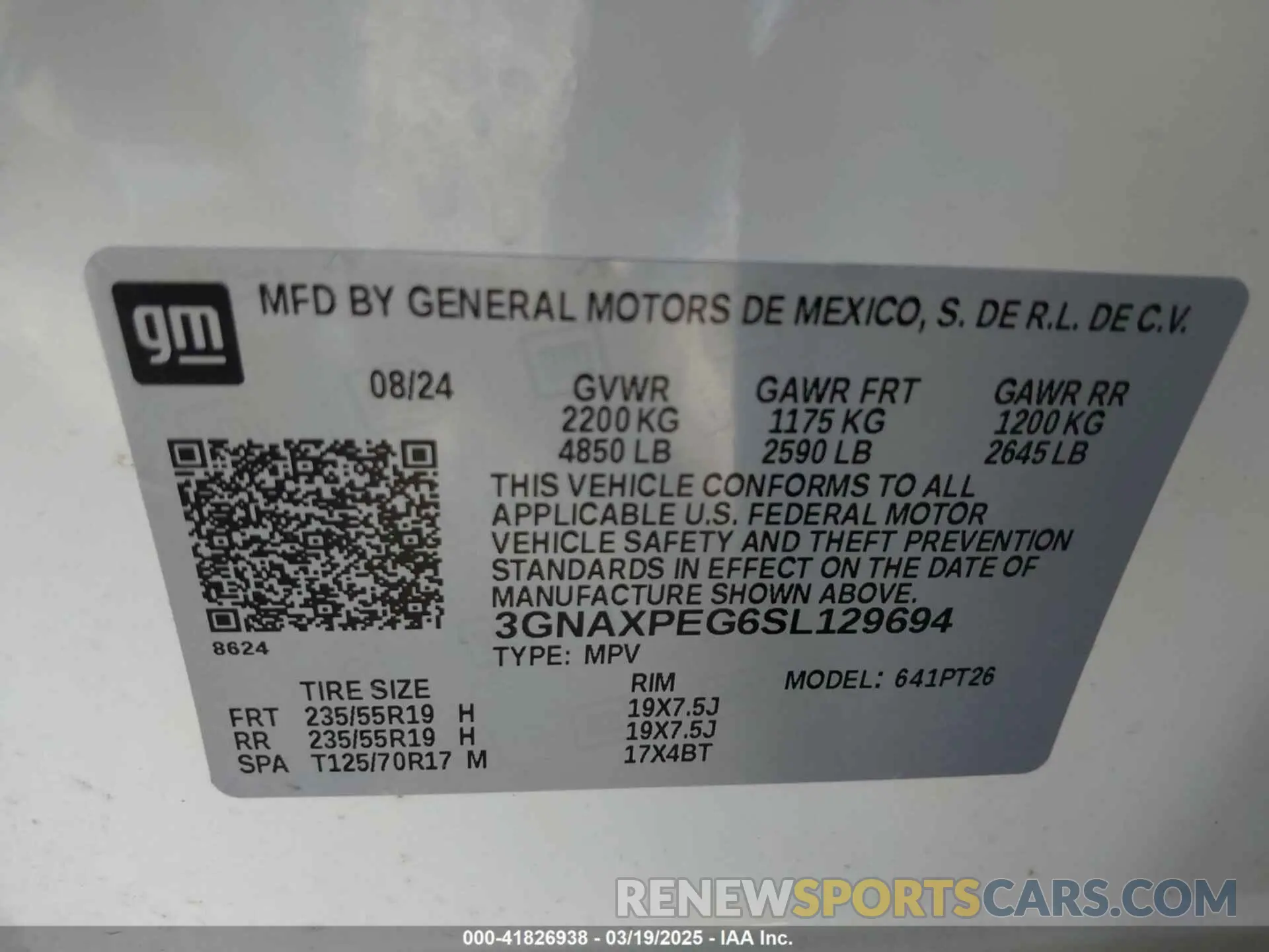 9 Photograph of a damaged car 3GNAXPEG6SL129694 CHEVROLET EQUINOX 2025