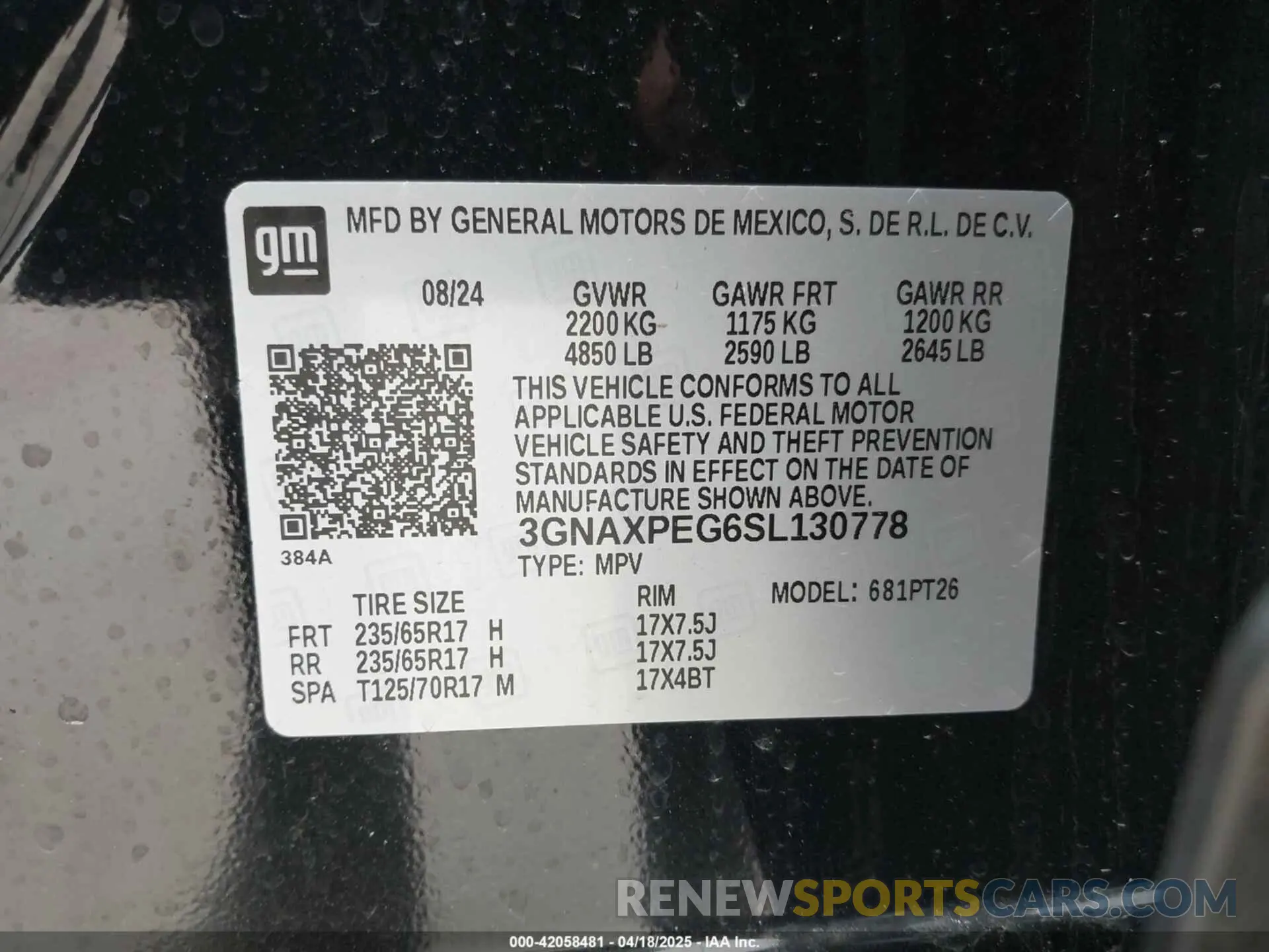 8 Photograph of a damaged car 3GNAXPEG6SL130778 CHEVROLET EQUINOX 2025