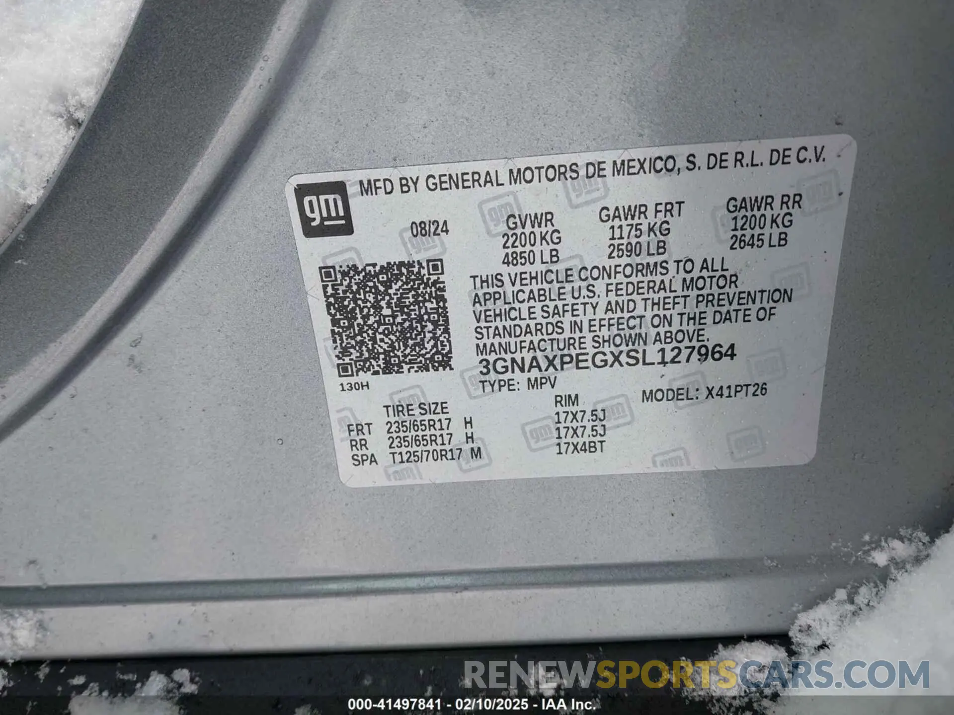 9 Photograph of a damaged car 3GNAXPEGXSL127964 CHEVROLET EQUINOX 2025