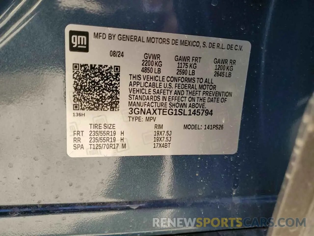 15 Photograph of a damaged car 3GNAXTEG1SL145794 CHEVROLET EQUINOX 2025