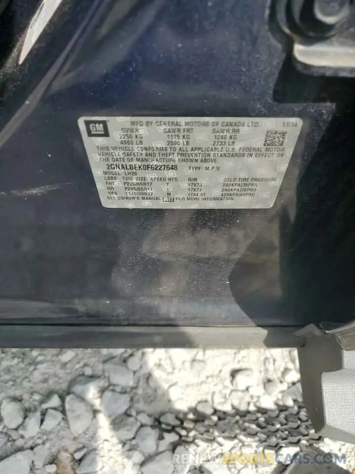 12 Photograph of a damaged car 2GNALBEK0F6227648 CHEVROLET EQUINOX 2026