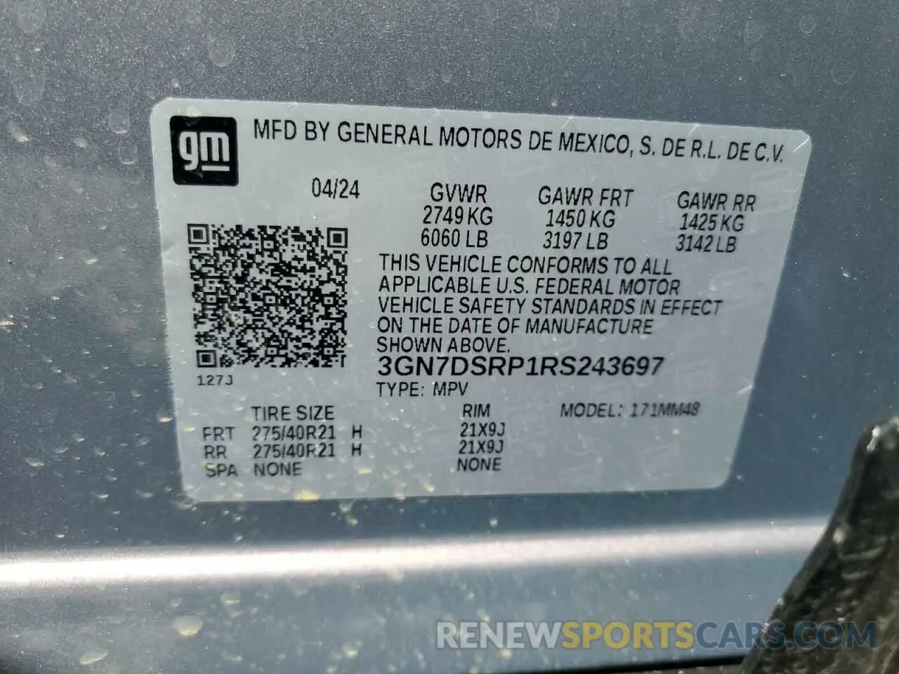 14 Photograph of a damaged car 3GN7DSRP1RS243697 CHEVROLET EQUINOX 2R 2024