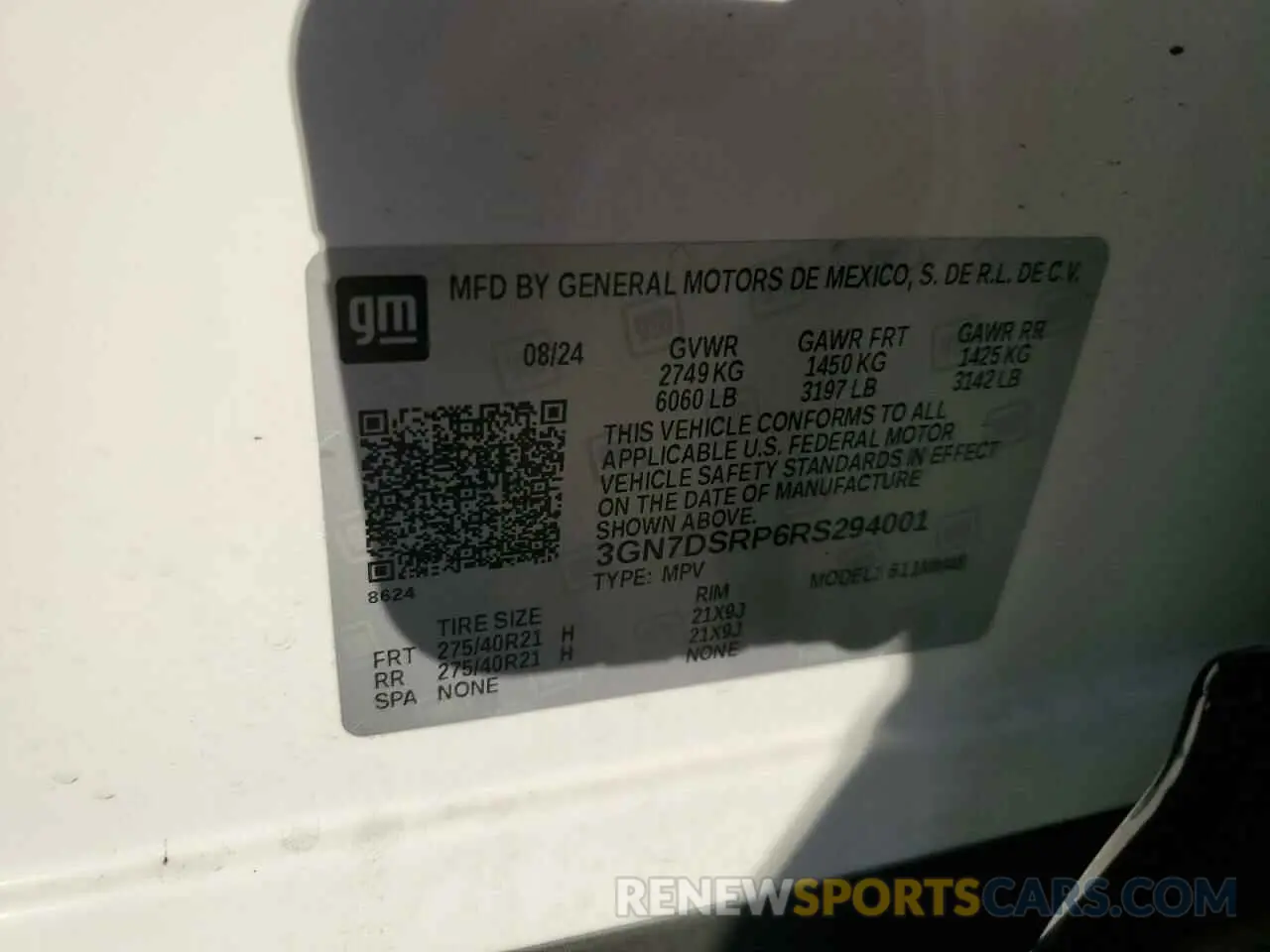 15 Photograph of a damaged car 3GN7DSRP6RS294001 CHEVROLET EQUINOX 2R 2024