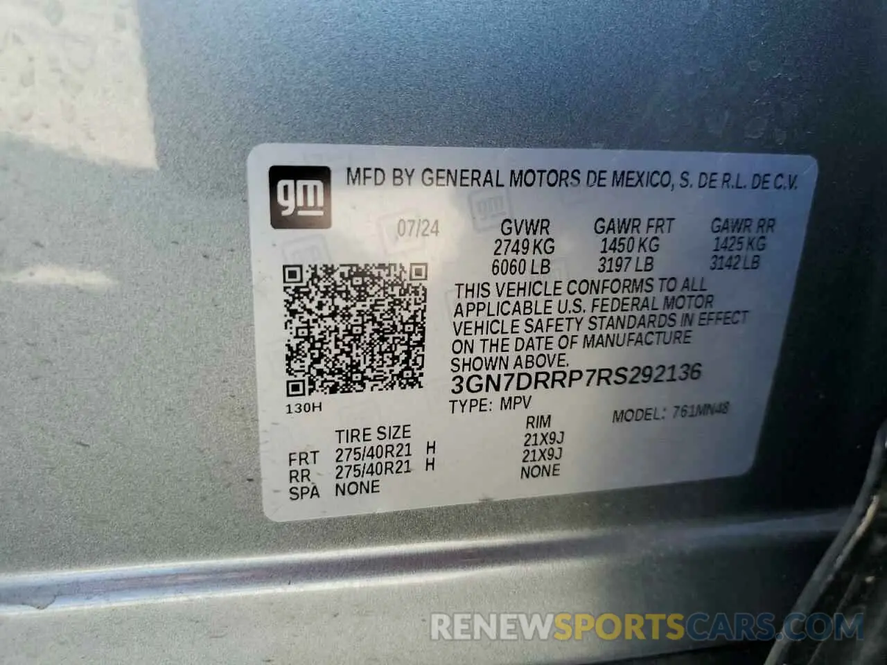 16 Photograph of a damaged car 3GN7DRRP7RS292136 CHEVROLET EQUINOX 3R 2024