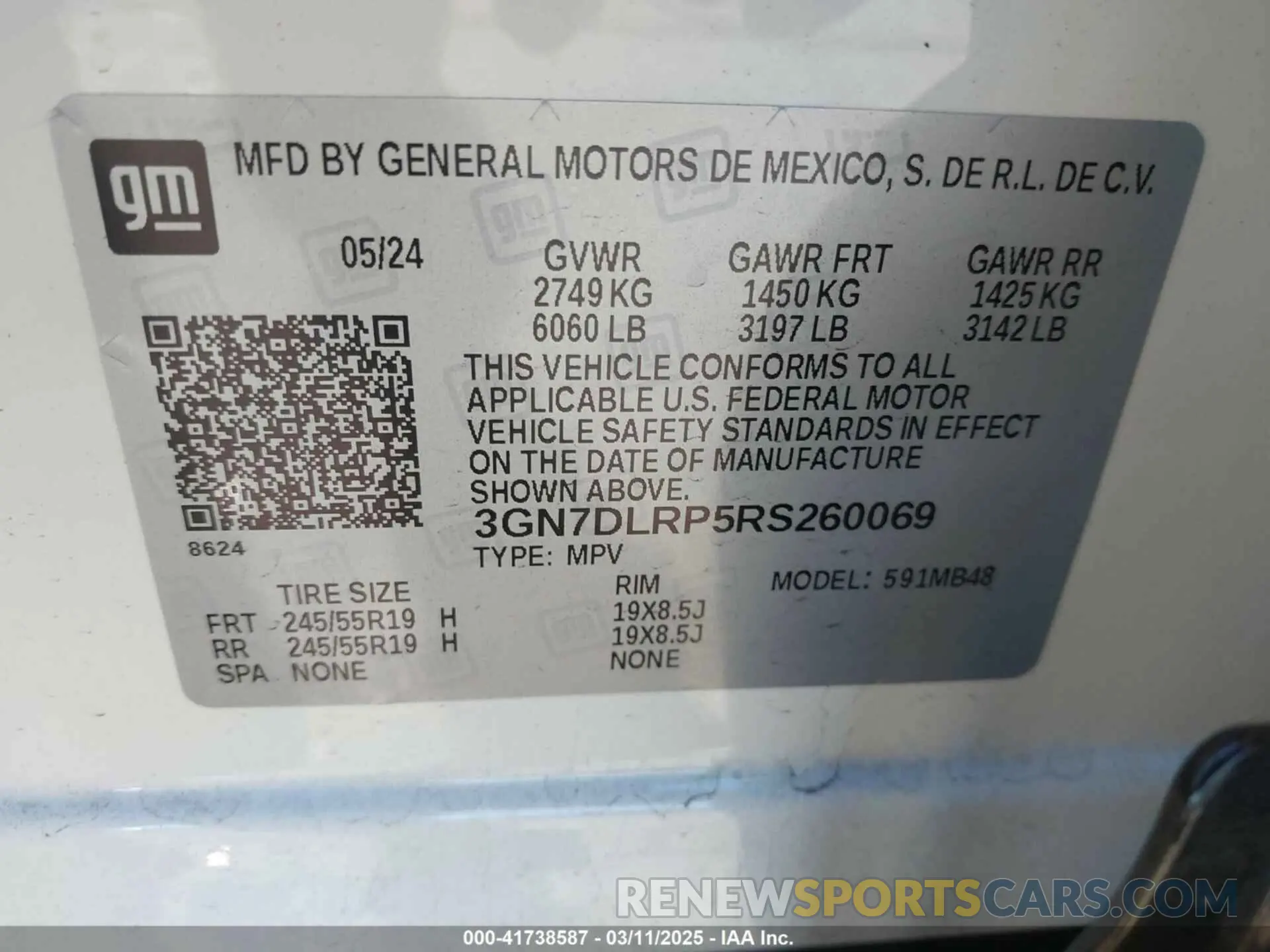 9 Photograph of a damaged car 3GN7DLRP5RS260069 CHEVROLET EQUINOX EV 2024