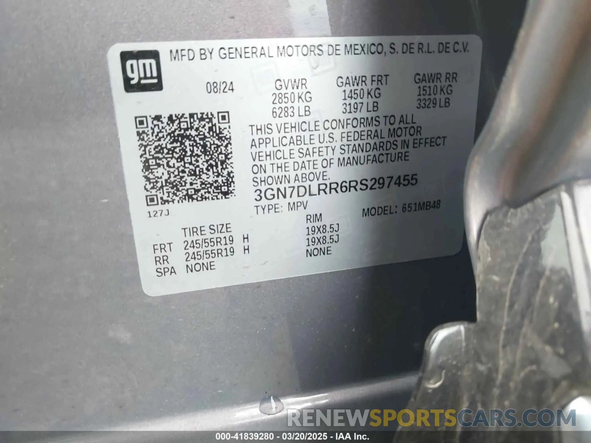 9 Photograph of a damaged car 3GN7DLRR6RS297455 CHEVROLET EQUINOX EV 2024