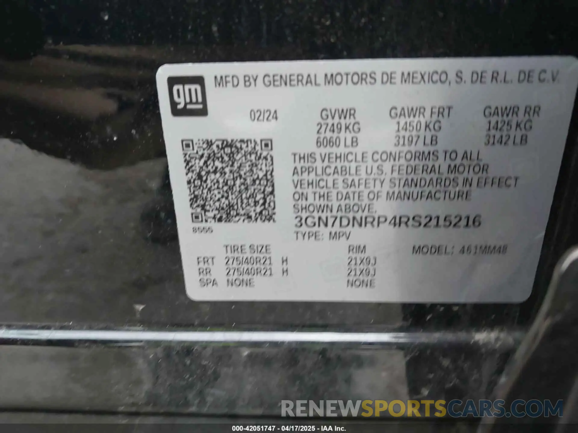 9 Photograph of a damaged car 3GN7DNRP4RS215216 CHEVROLET EQUINOX EV 2024