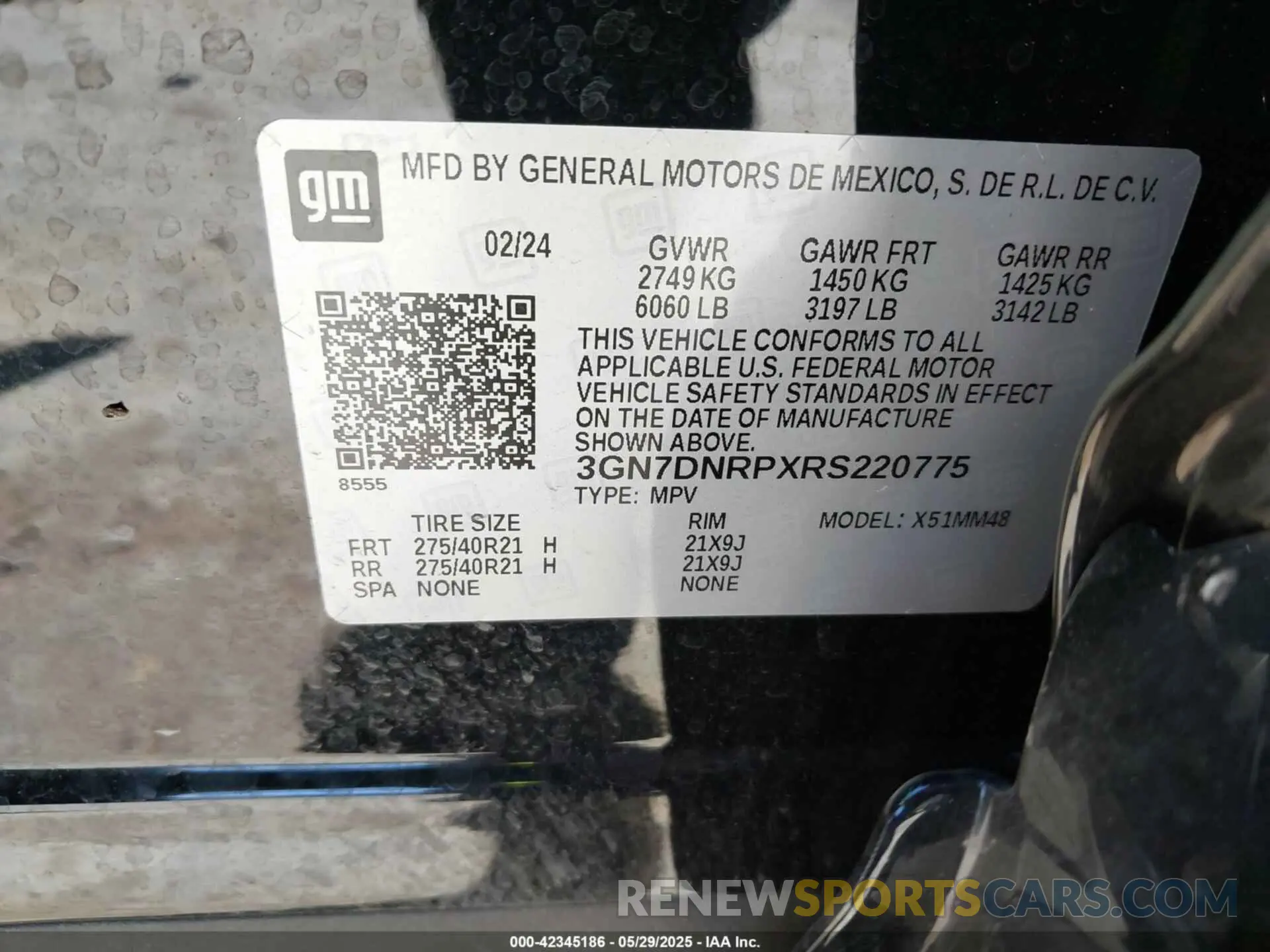 9 Photograph of a damaged car 3GN7DNRPXRS220775 CHEVROLET EQUINOX EV 2024
