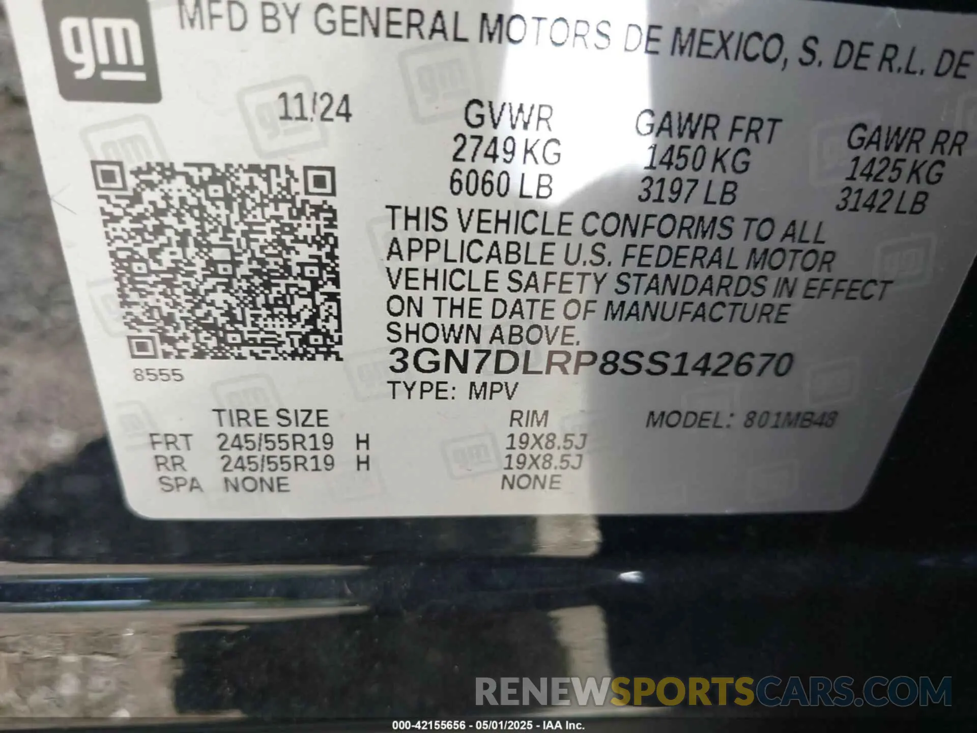 9 Photograph of a damaged car 3GN7DLRP8SS142670 CHEVROLET EQUINOX EV 2025
