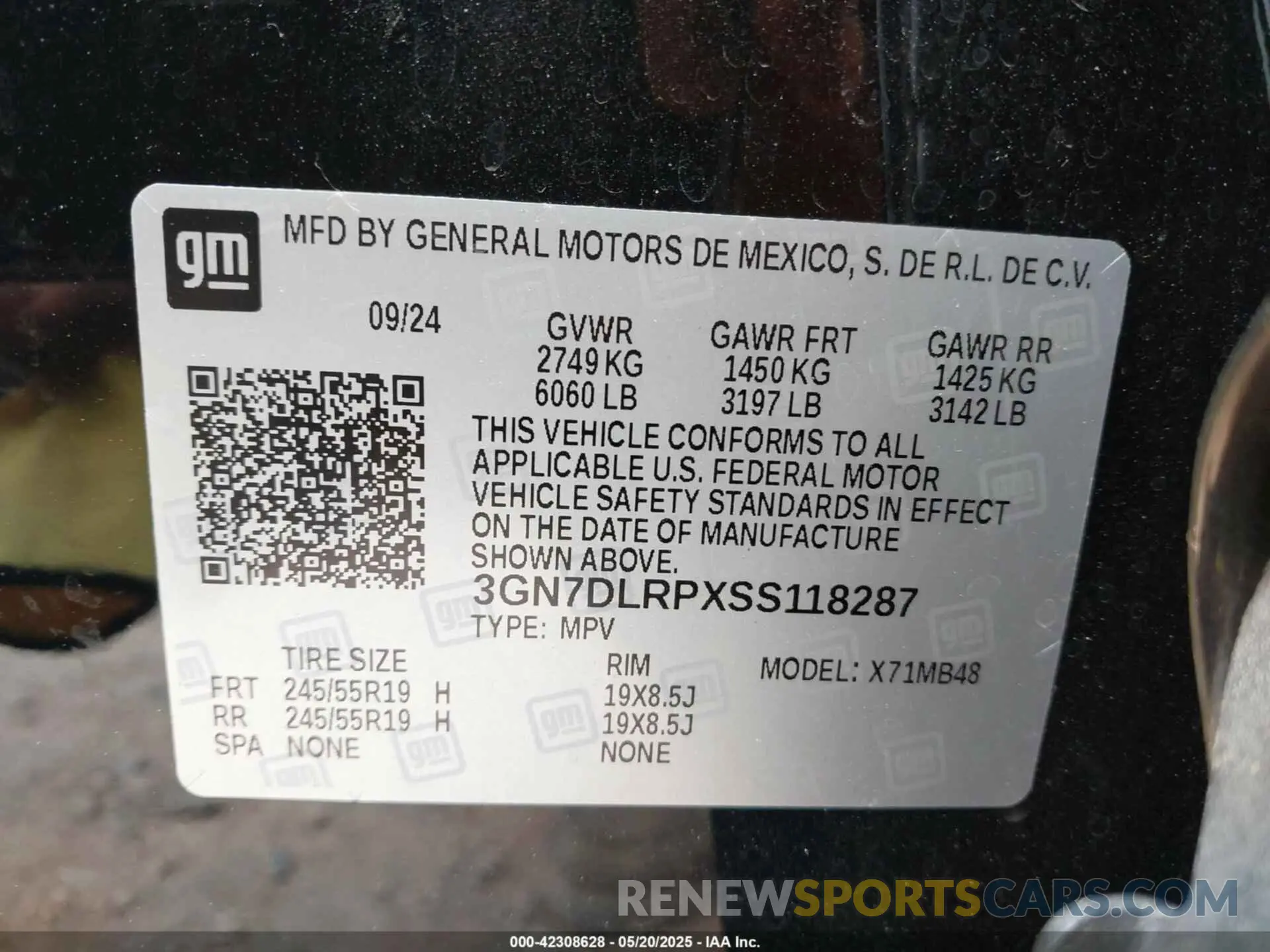 9 Photograph of a damaged car 3GN7DLRPXSS118287 CHEVROLET EQUINOX EV 2025