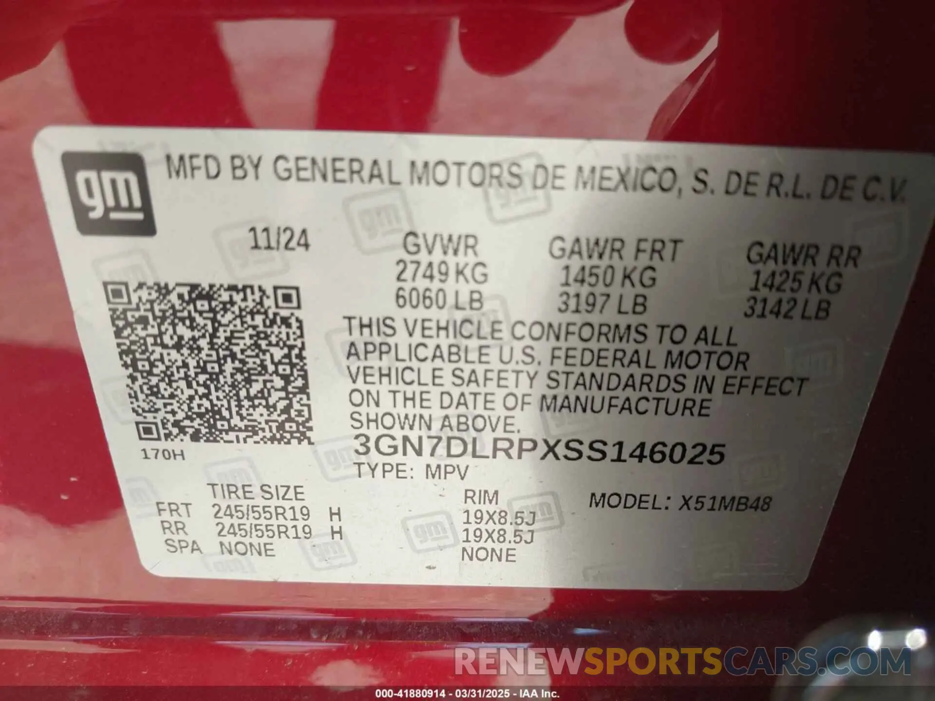 9 Photograph of a damaged car 3GN7DLRPXSS146025 CHEVROLET EQUINOX EV 2025
