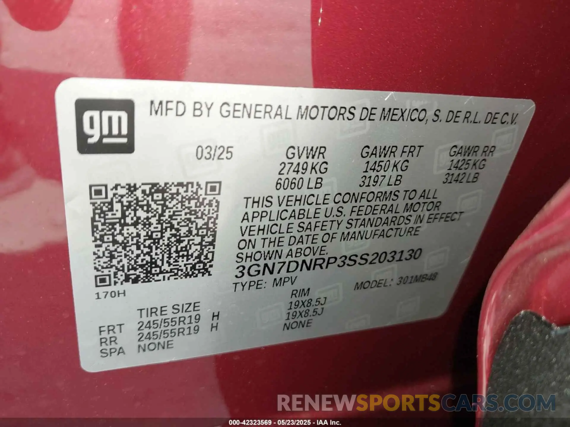 9 Photograph of a damaged car 3GN7DNRP3SS203130 CHEVROLET EQUINOX EV 2025