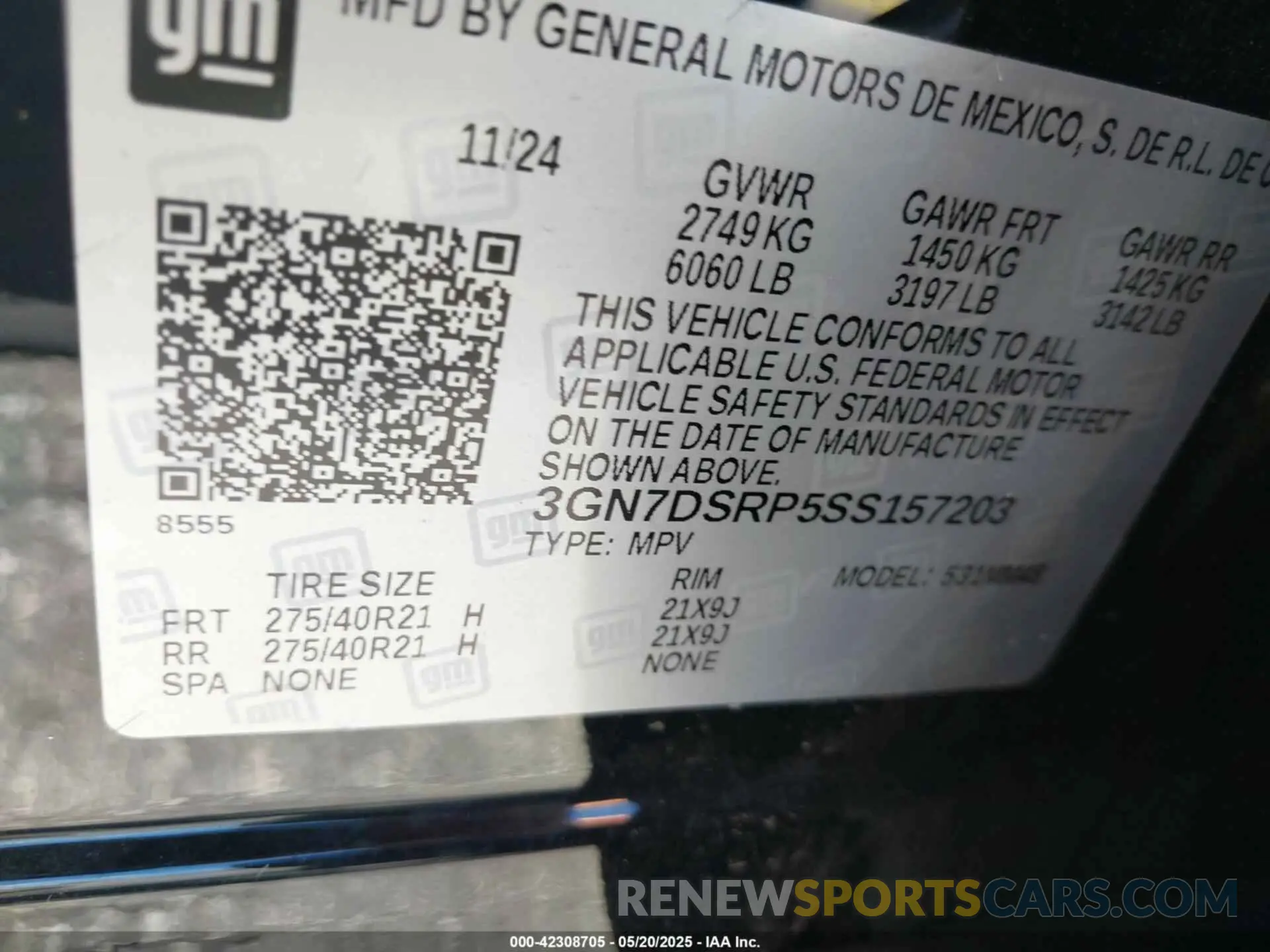 9 Photograph of a damaged car 3GN7DSRP5SS157203 CHEVROLET EQUINOX EV 2025