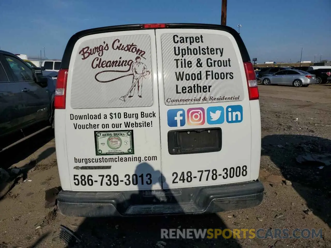 6 Photograph of a damaged car 1GCWGAFG8K1306649 CHEVROLET EXPRESS 2019