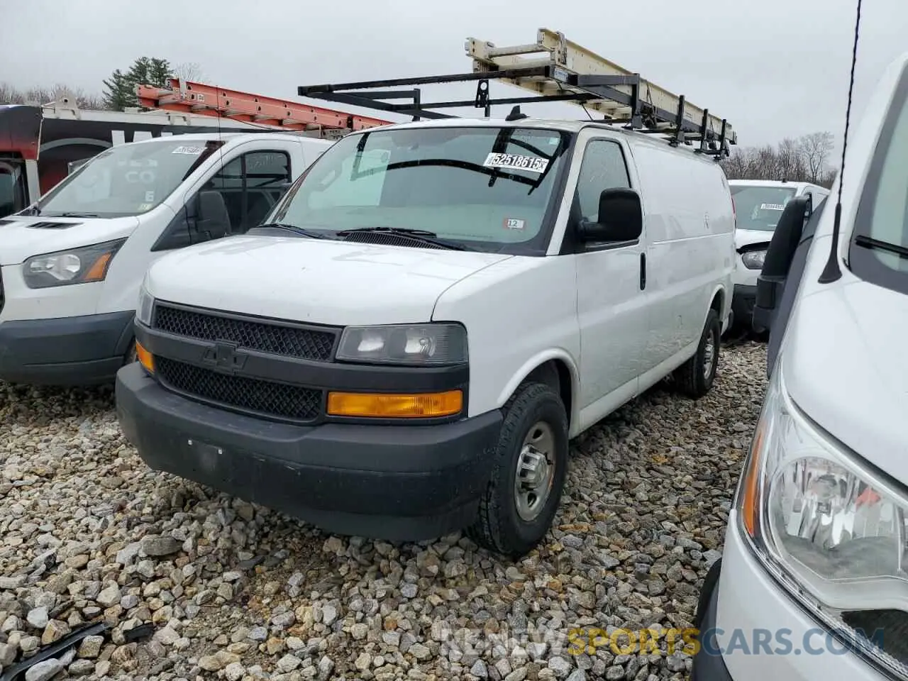 1 Photograph of a damaged car 1GCWGAFGXK1234224 CHEVROLET EXPRESS 2019
