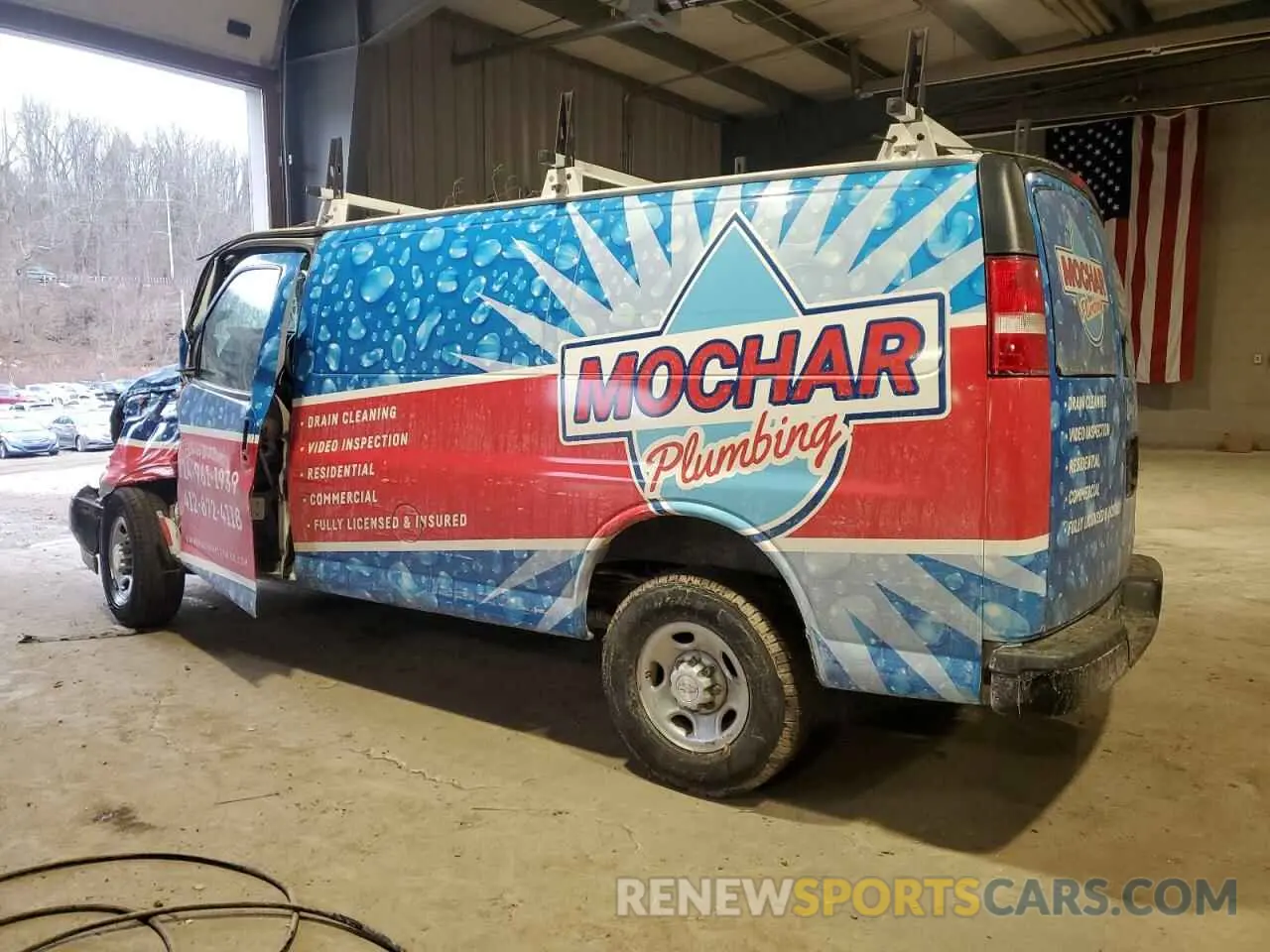2 Photograph of a damaged car 1GCWGAFP1K1170896 CHEVROLET EXPRESS 2019