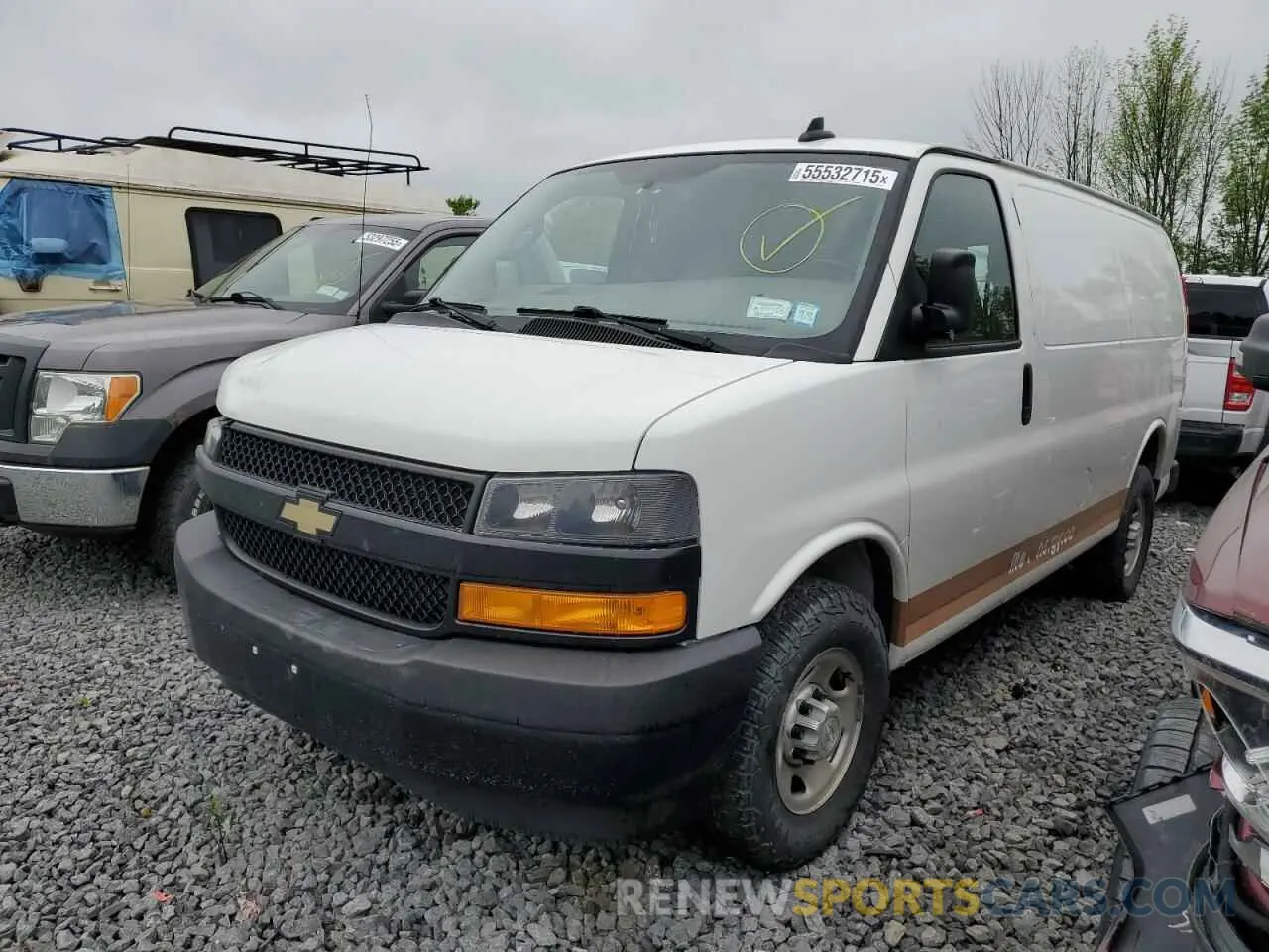 1 Photograph of a damaged car 1GCWGAFP4K1227186 CHEVROLET EXPRESS 2019