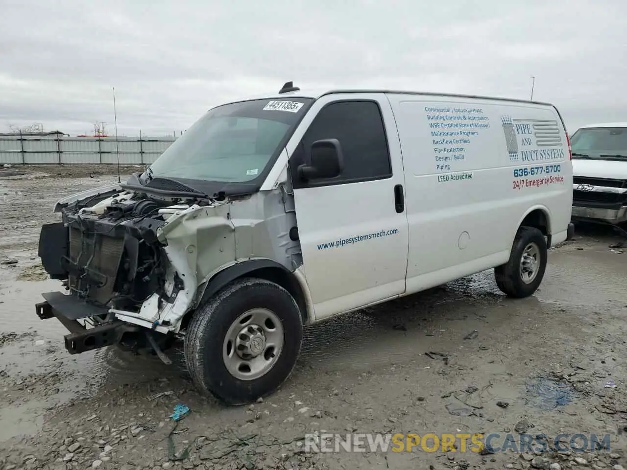 1 Photograph of a damaged car 1GCZGGFGXK1298652 CHEVROLET EXPRESS 2019