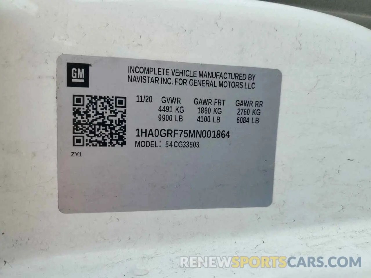 13 Photograph of a damaged car 1HA0GRF75MN001864 CHEVROLET EXPRESS 2021