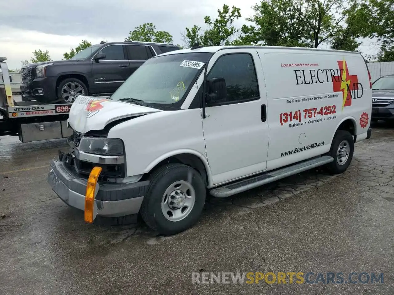1 Photograph of a damaged car 1GCWGAFP1N1177920 CHEVROLET EXPRESS 2022