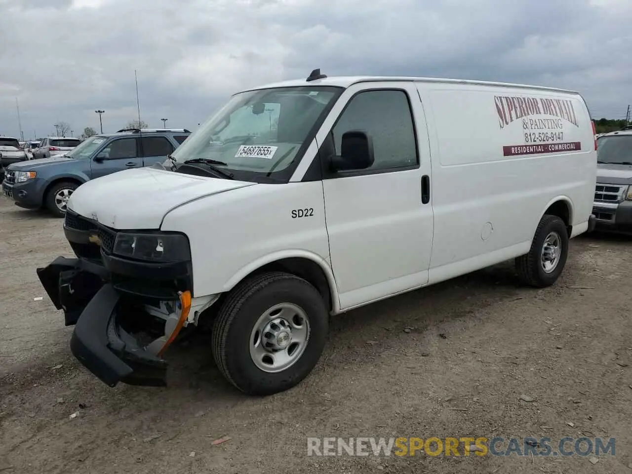 1 Photograph of a damaged car 1GCWGAFP4N1280376 CHEVROLET EXPRESS 2022