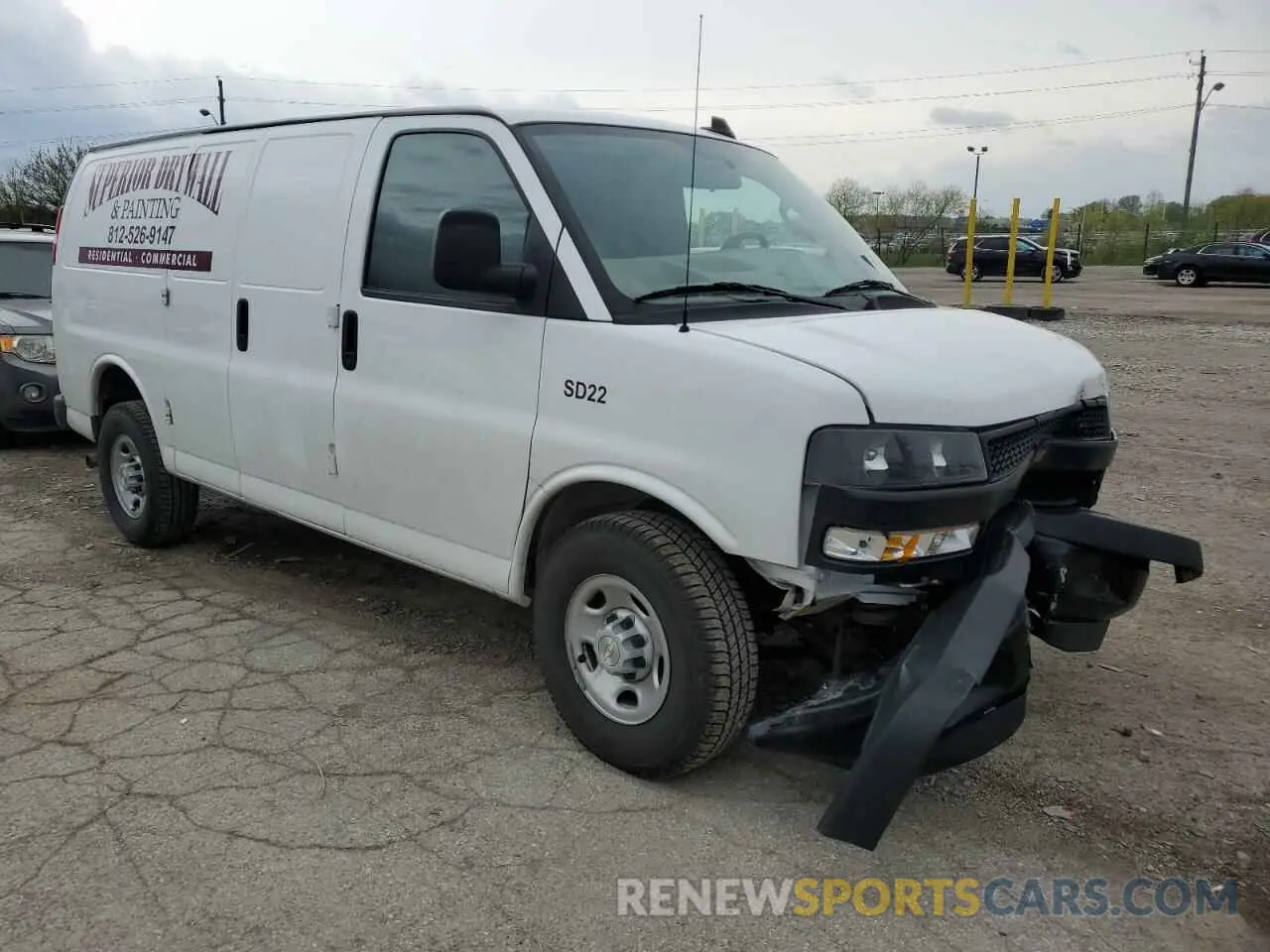 4 Photograph of a damaged car 1GCWGAFP4N1280376 CHEVROLET EXPRESS 2022
