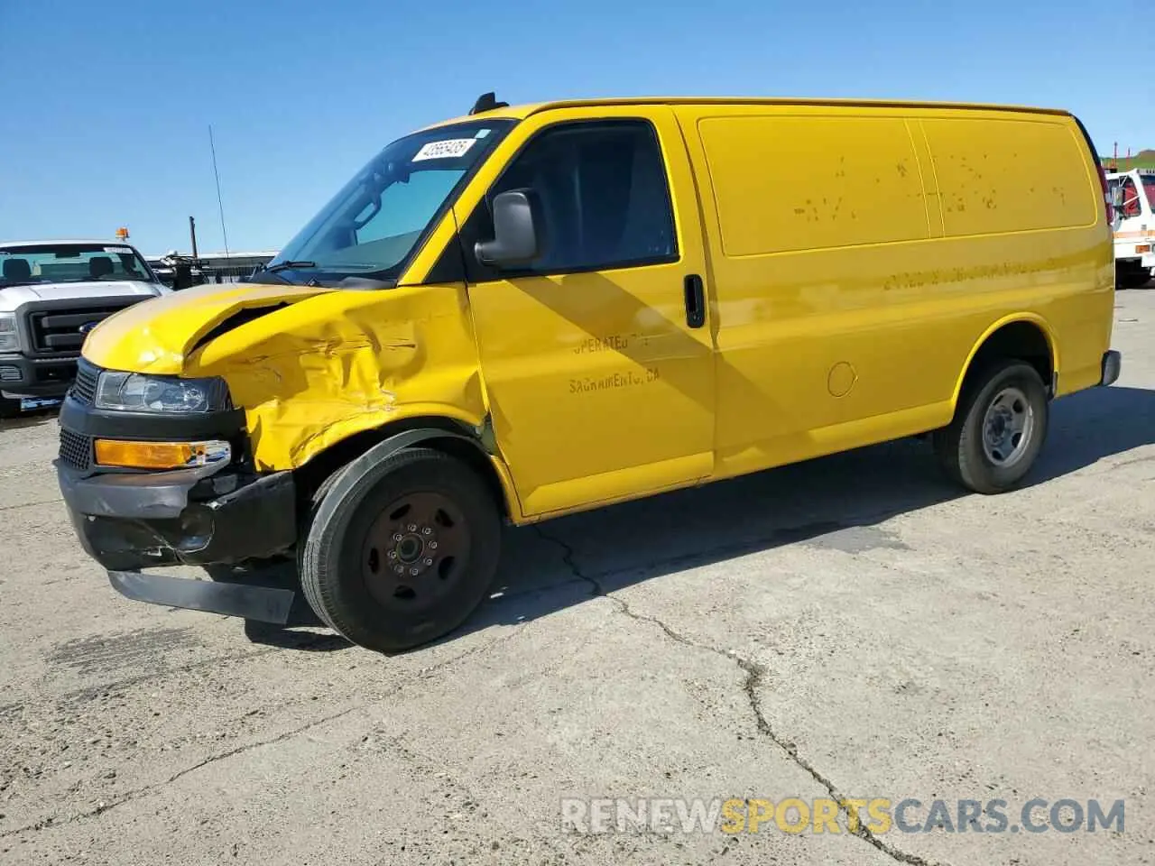 2 Photograph of a damaged car 1GCWGAFP4P1160421 CHEVROLET EXPRESS 2023