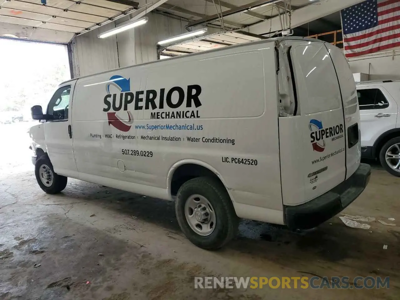 2 Photograph of a damaged car 1GCWGBFP7P1111395 CHEVROLET EXPRESS 2023
