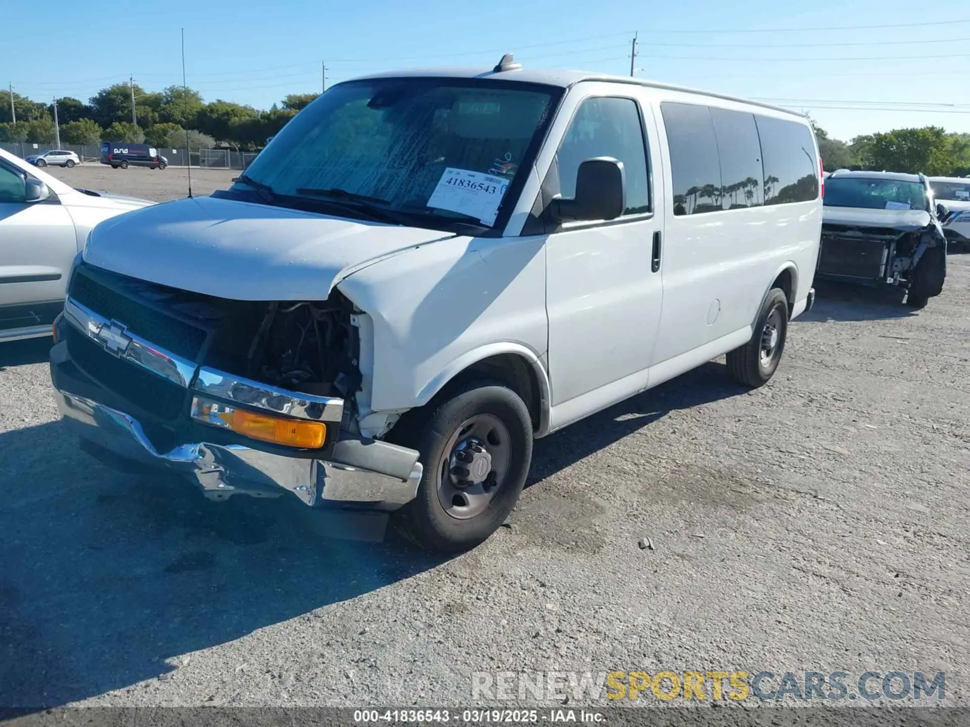 2 Photograph of a damaged car 1GAWGFFG9K1256916 CHEVROLET EXPRESS 2500 2019