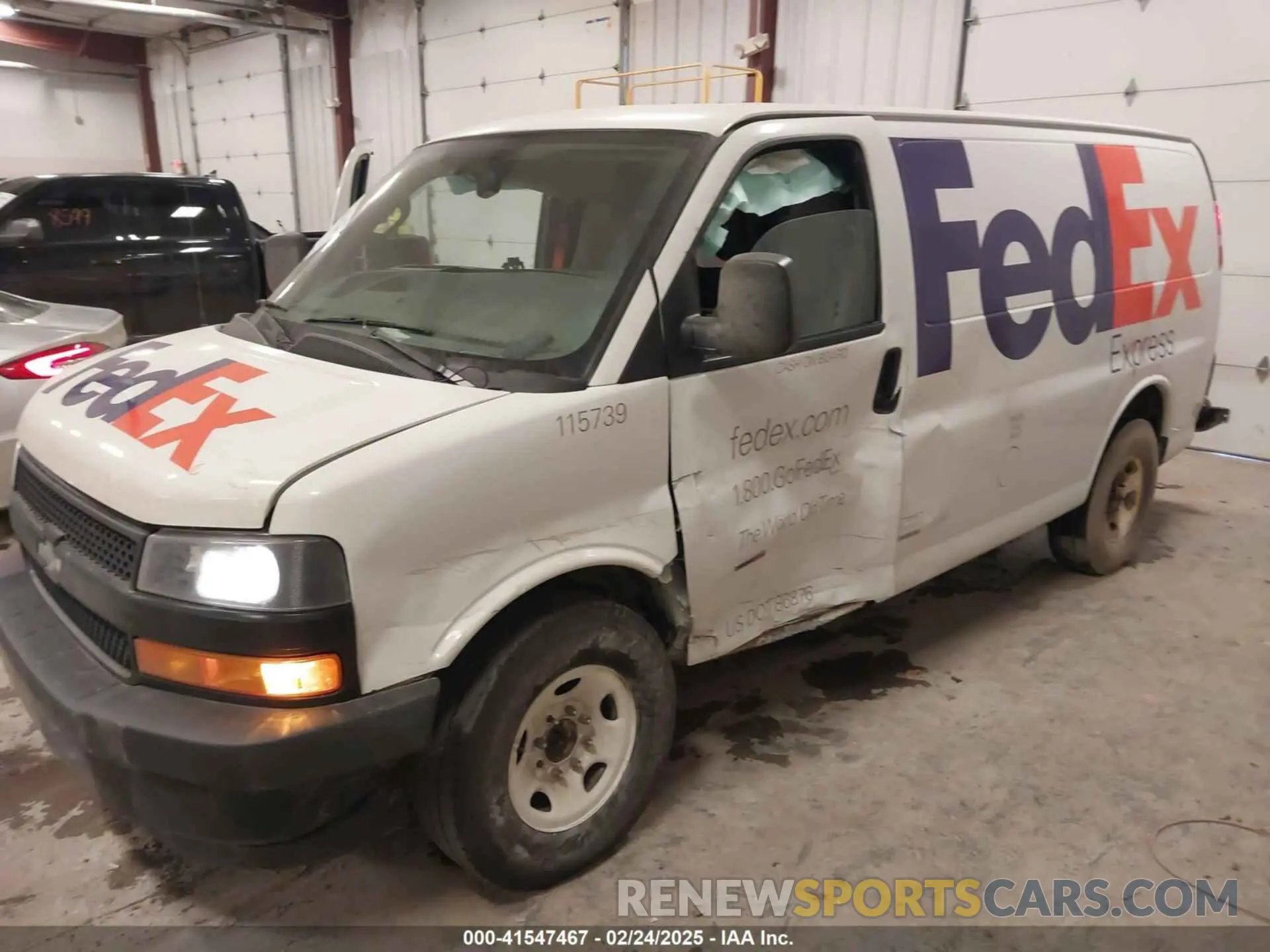 2 Photograph of a damaged car 1GCWGAF10K1253120 CHEVROLET EXPRESS 2500 2019