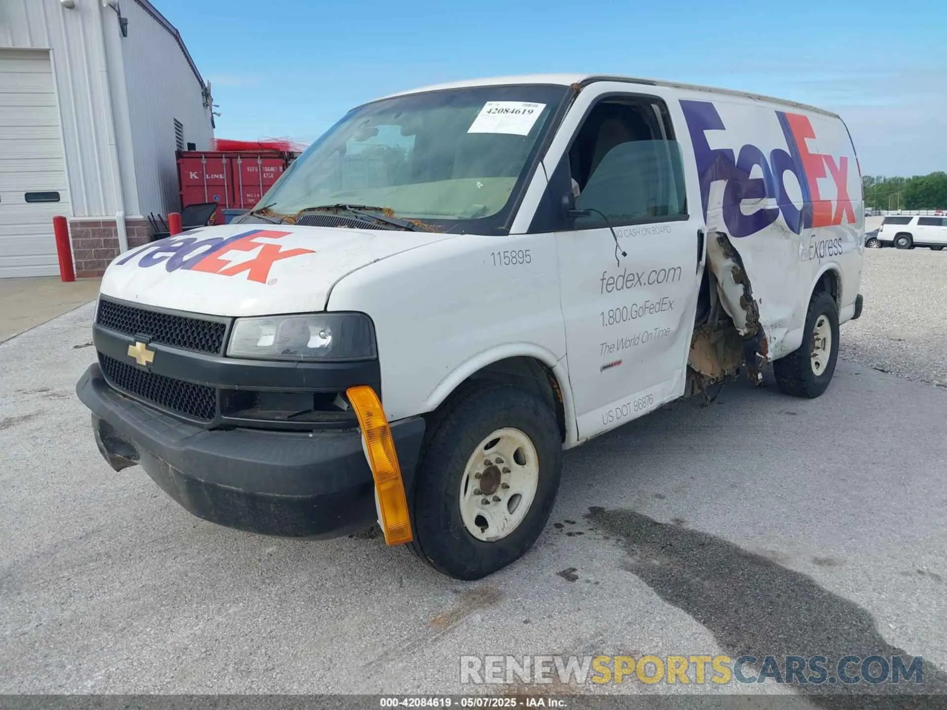 2 Photograph of a damaged car 1GCWGAF16K1370538 CHEVROLET EXPRESS 2500 2019