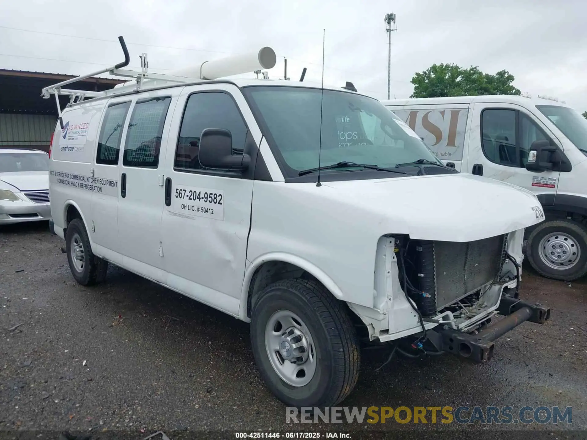 1 Photograph of a damaged car 1GCWGAFG0K1371107 CHEVROLET EXPRESS 2500 2019
