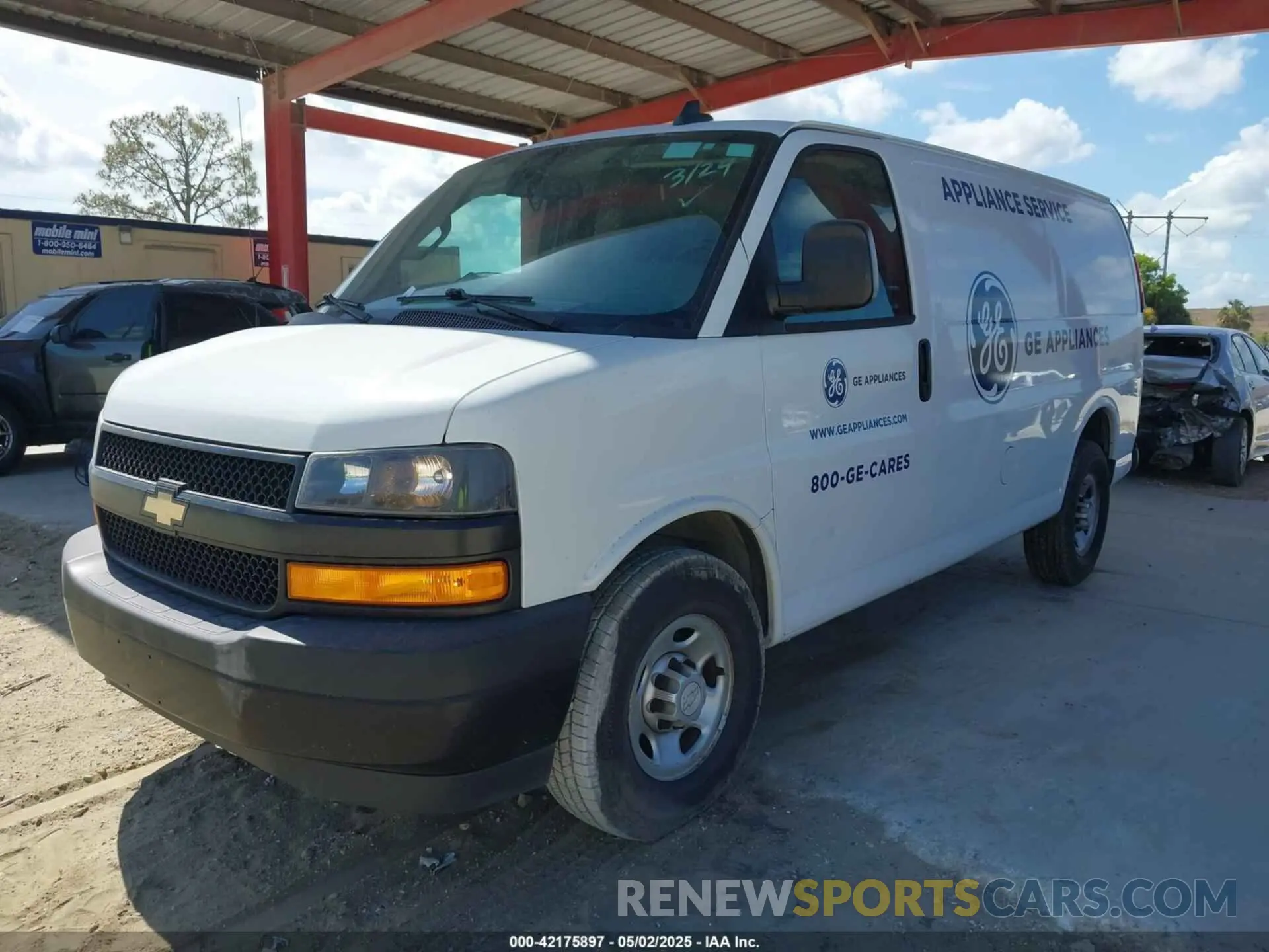 2 Photograph of a damaged car 1GCWGAFG1K1232961 CHEVROLET EXPRESS 2500 2019