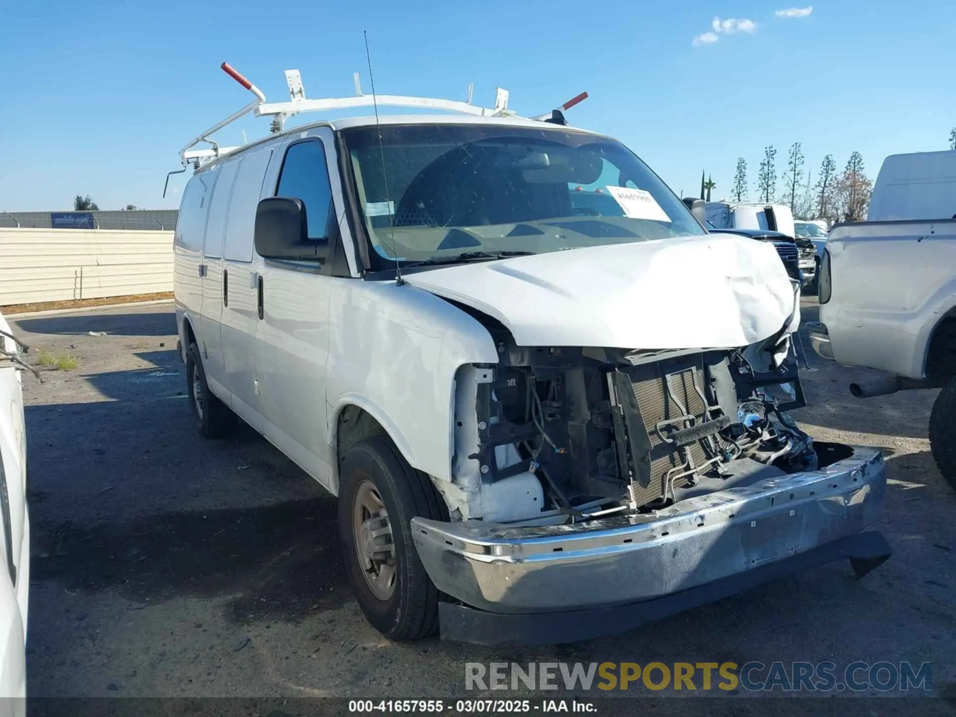 1 Photograph of a damaged car 1GCWGAFG1K1356664 CHEVROLET EXPRESS 2500 2019