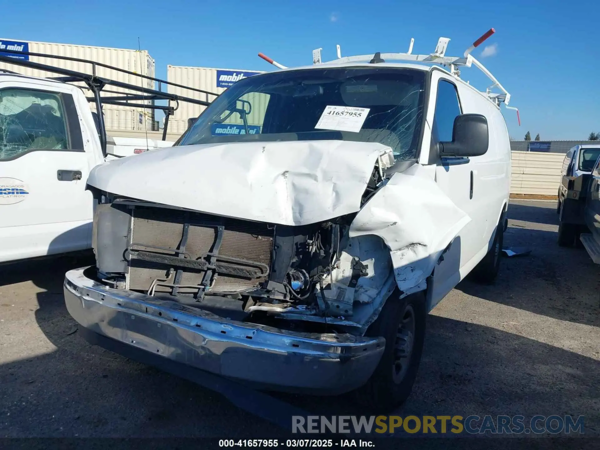 2 Photograph of a damaged car 1GCWGAFG1K1356664 CHEVROLET EXPRESS 2500 2019