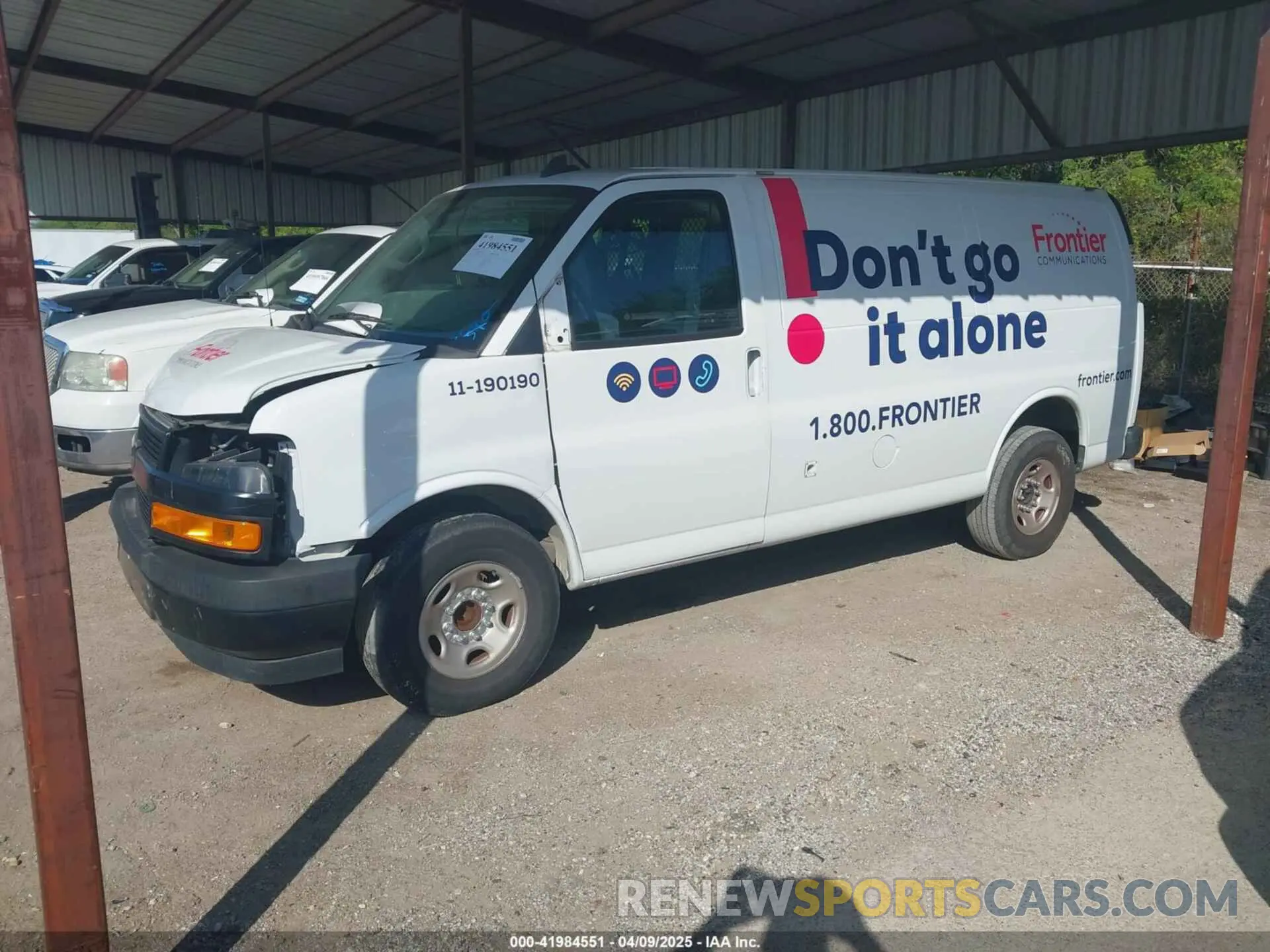 2 Photograph of a damaged car 1GCWGAFP0K1163129 CHEVROLET EXPRESS 2500 2019