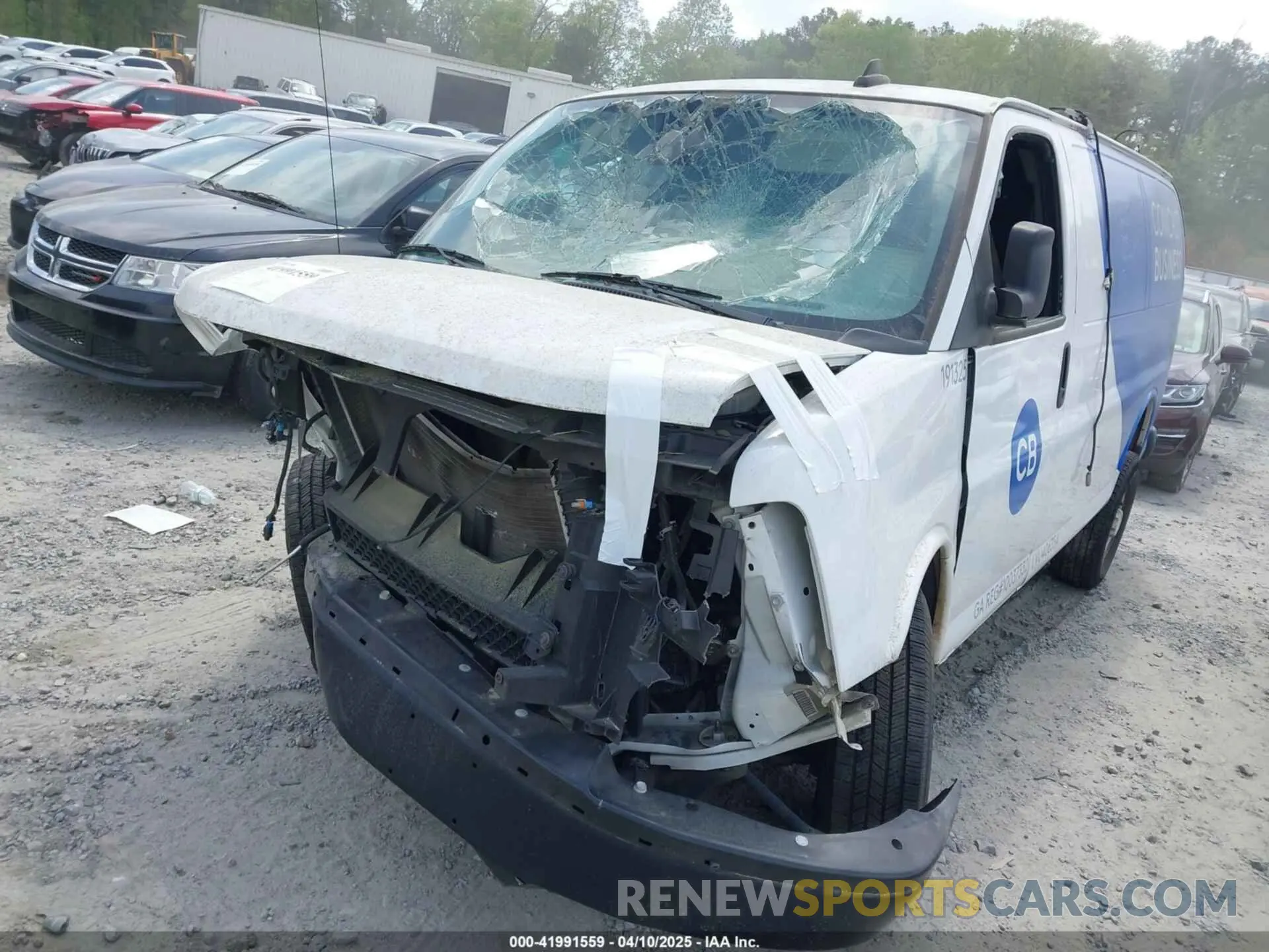 2 Photograph of a damaged car 1GCWGAFP2K1347973 CHEVROLET EXPRESS 2500 2019