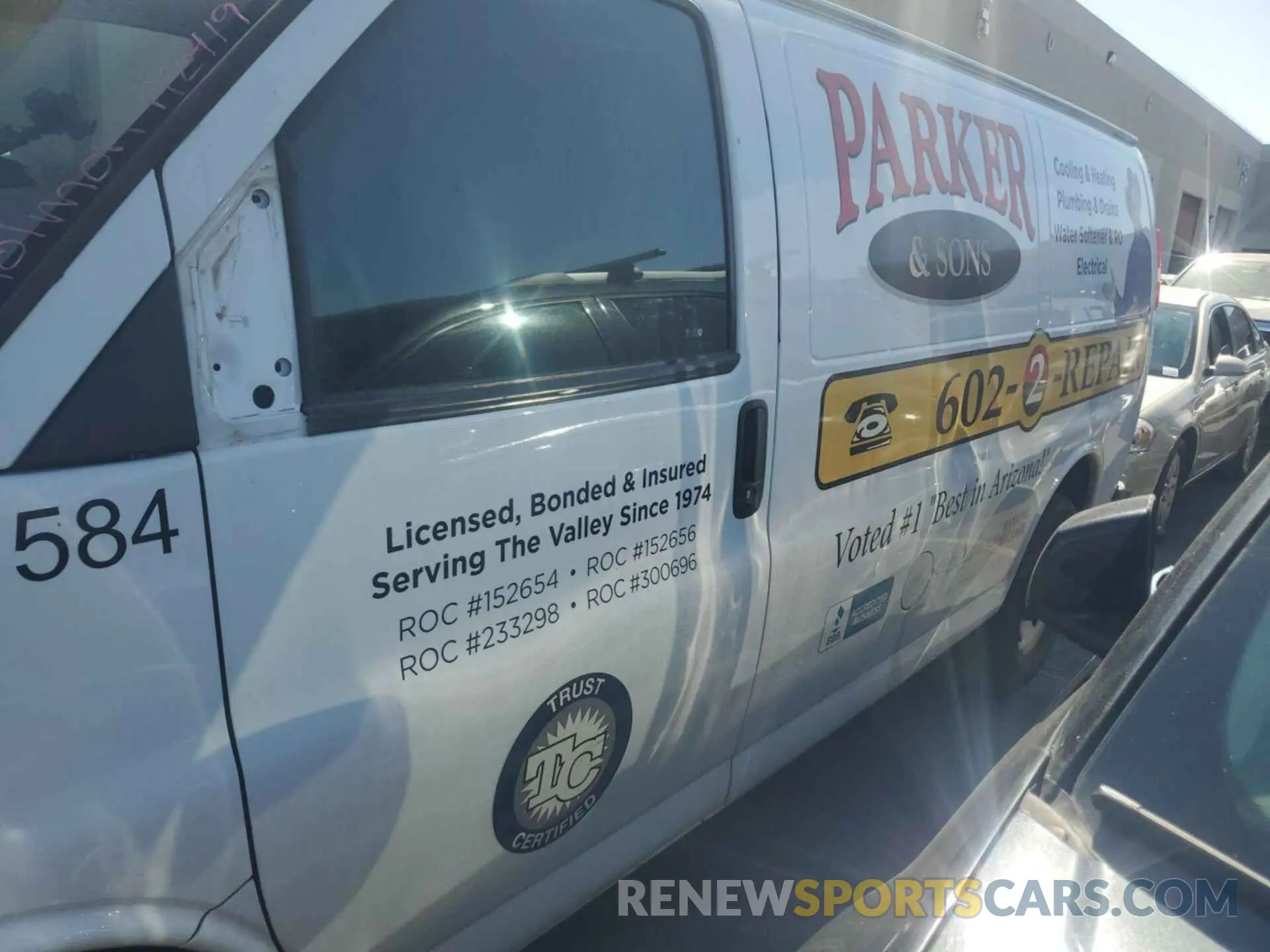 15 Photograph of a damaged car 1GCWGAFP9K1172363 CHEVROLET EXPRESS 2500 2019
