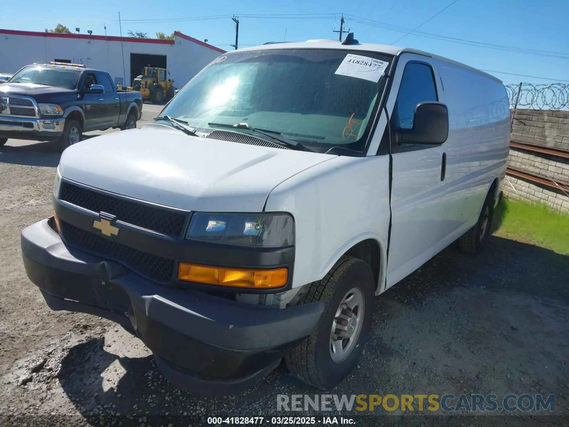 2 Photograph of a damaged car 1GCWGAFPXK1364021 CHEVROLET EXPRESS 2500 2019