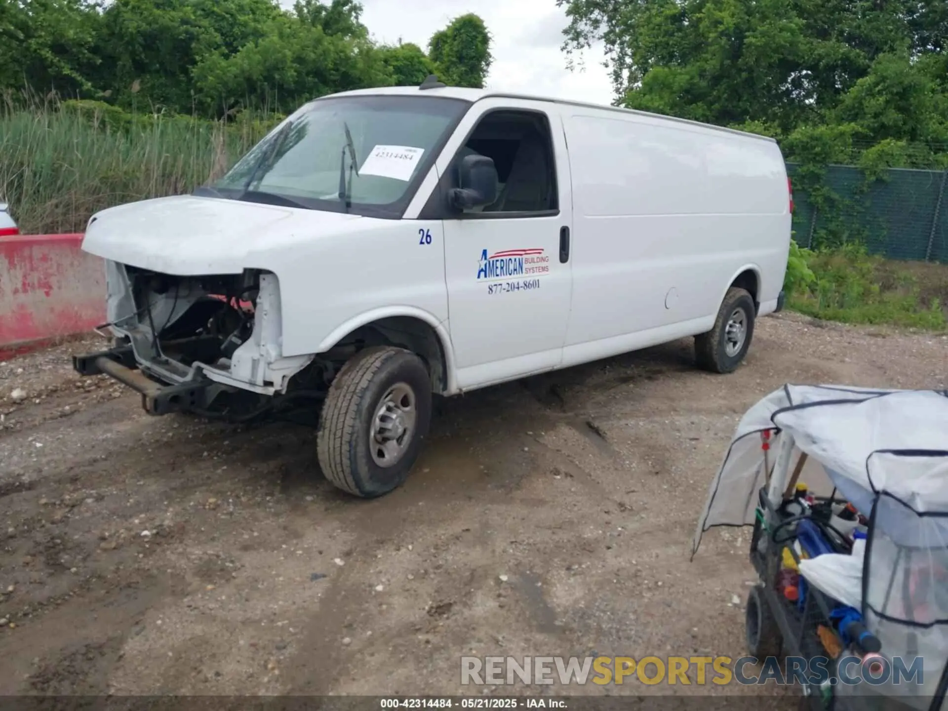 2 Photograph of a damaged car 1GCWGBFG0K1195312 CHEVROLET EXPRESS 2500 2019
