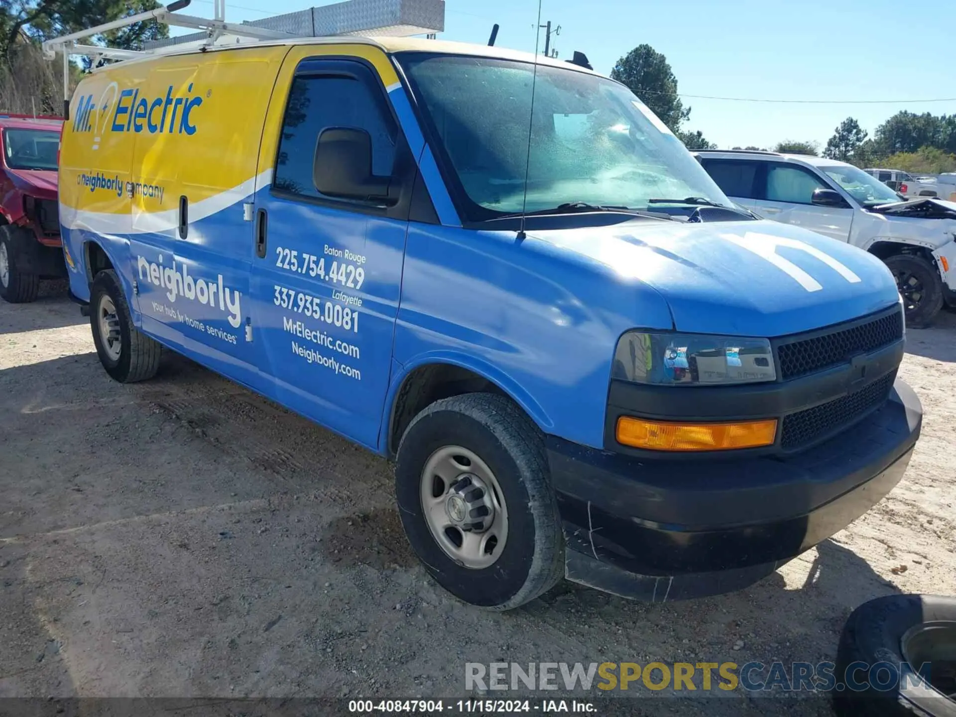 1 Photograph of a damaged car 1GCWGAFP1L1193855 CHEVROLET EXPRESS CARGO 2020