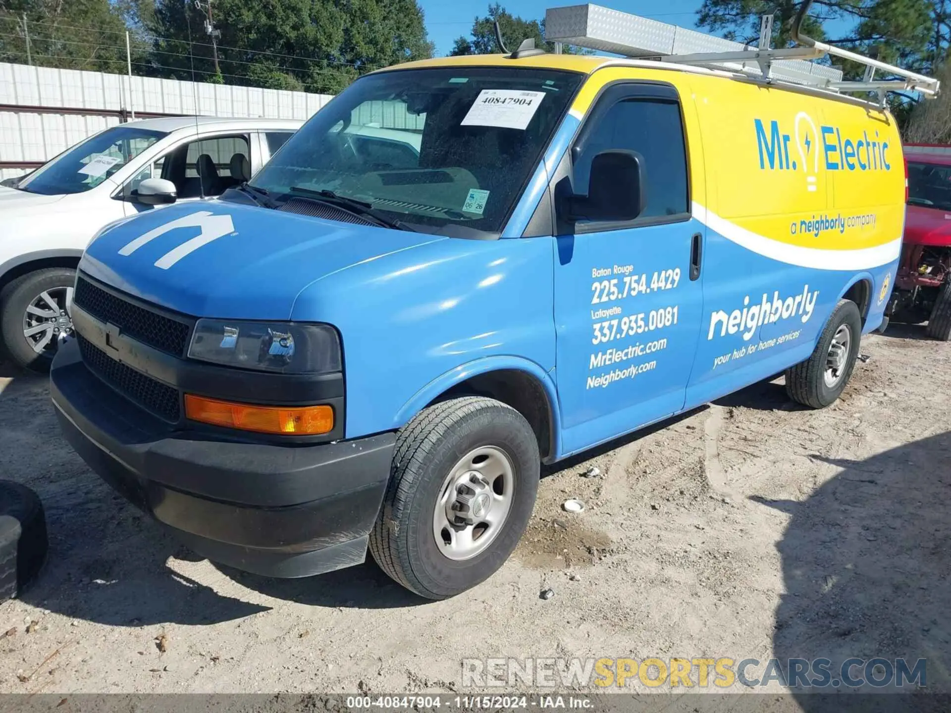 2 Photograph of a damaged car 1GCWGAFP1L1193855 CHEVROLET EXPRESS CARGO 2020