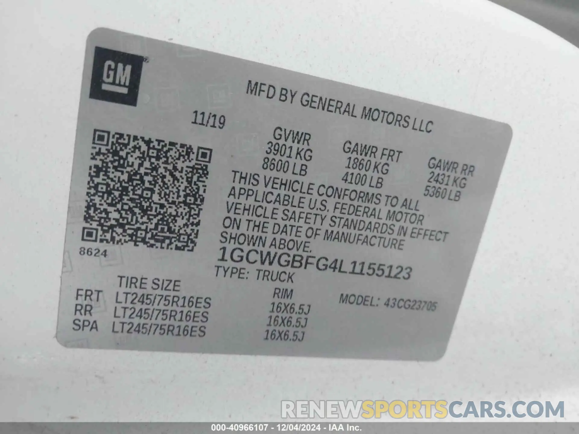 9 Photograph of a damaged car 1GCWGBFG4L1155123 CHEVROLET EXPRESS CARGO 2020