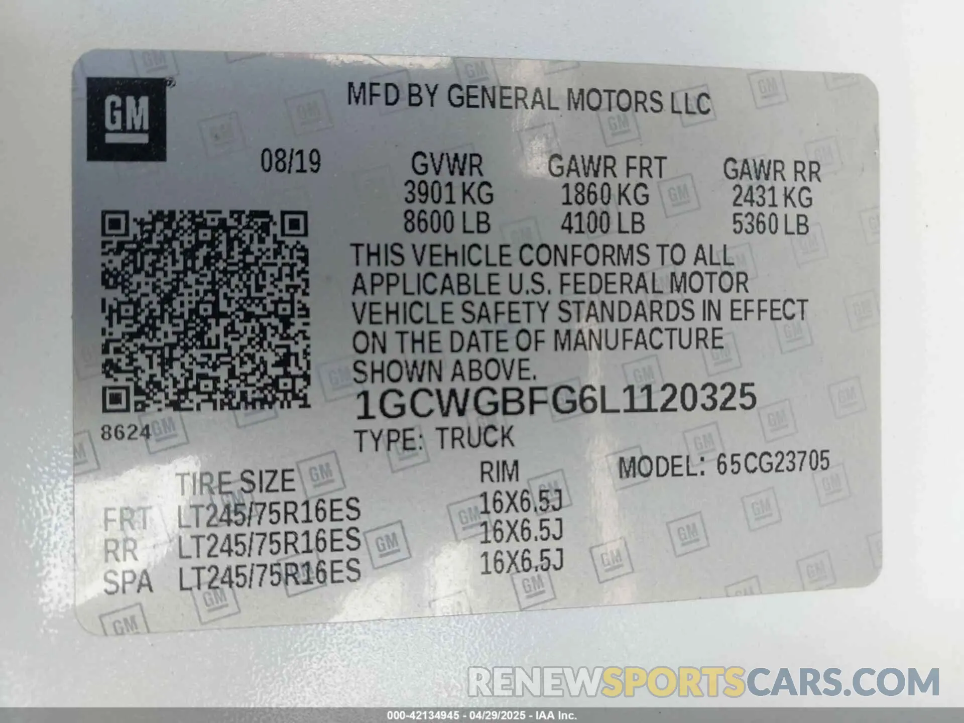 9 Photograph of a damaged car 1GCWGBFG6L1120325 CHEVROLET EXPRESS CARGO 2020