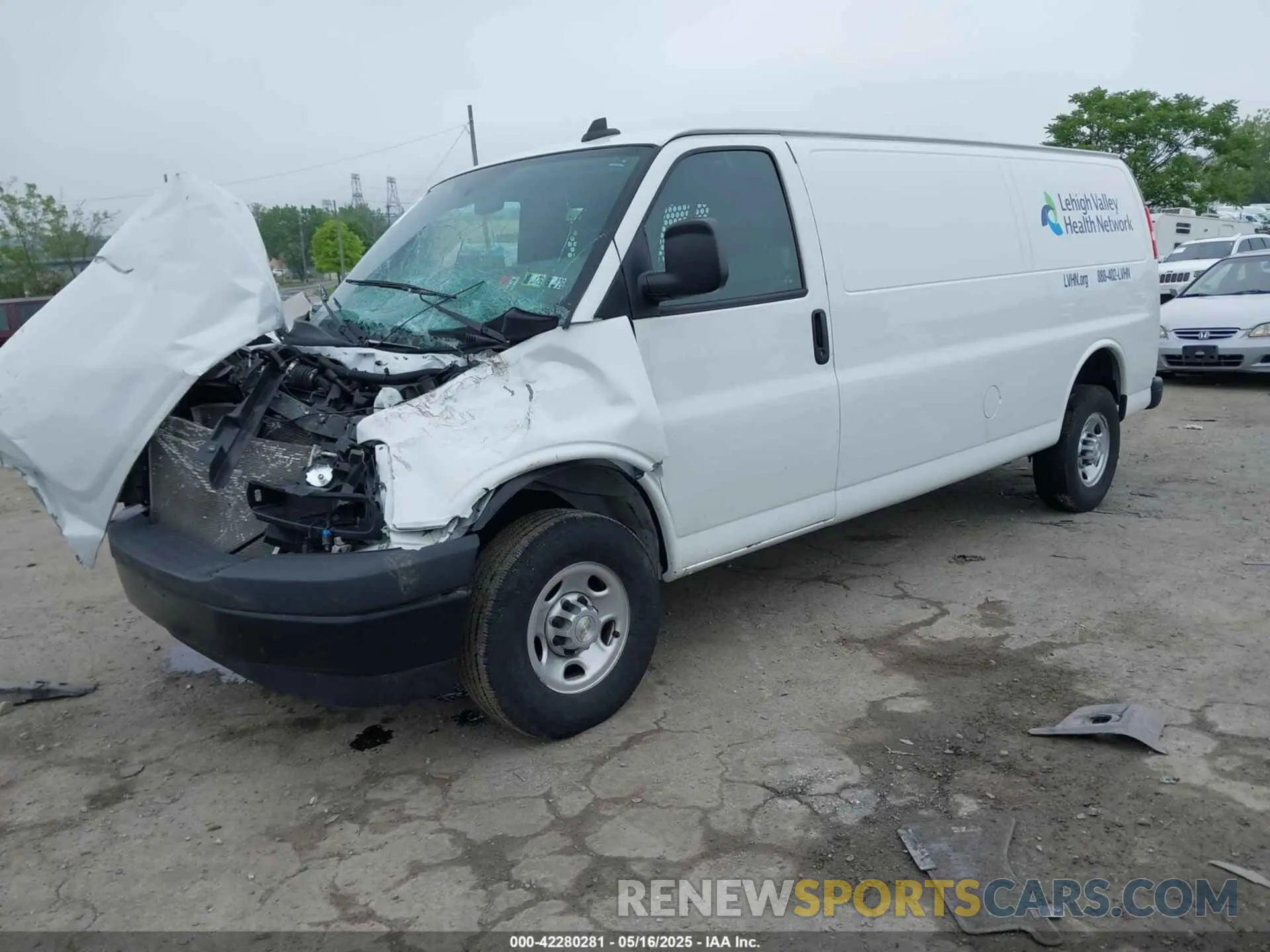 2 Photograph of a damaged car 1GCWGBFP0L1223210 CHEVROLET EXPRESS CARGO 2020