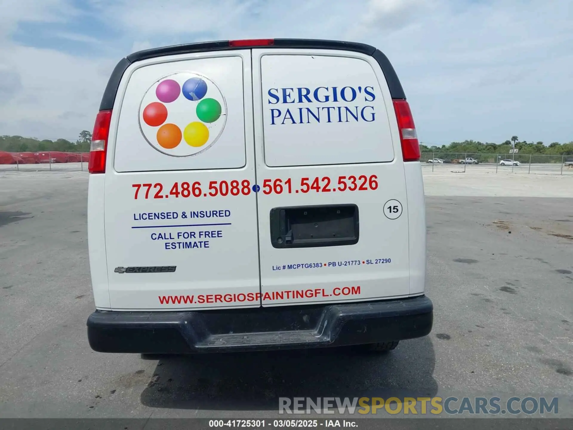 15 Photograph of a damaged car 1GCWGBFP7L1118907 CHEVROLET EXPRESS CARGO 2020